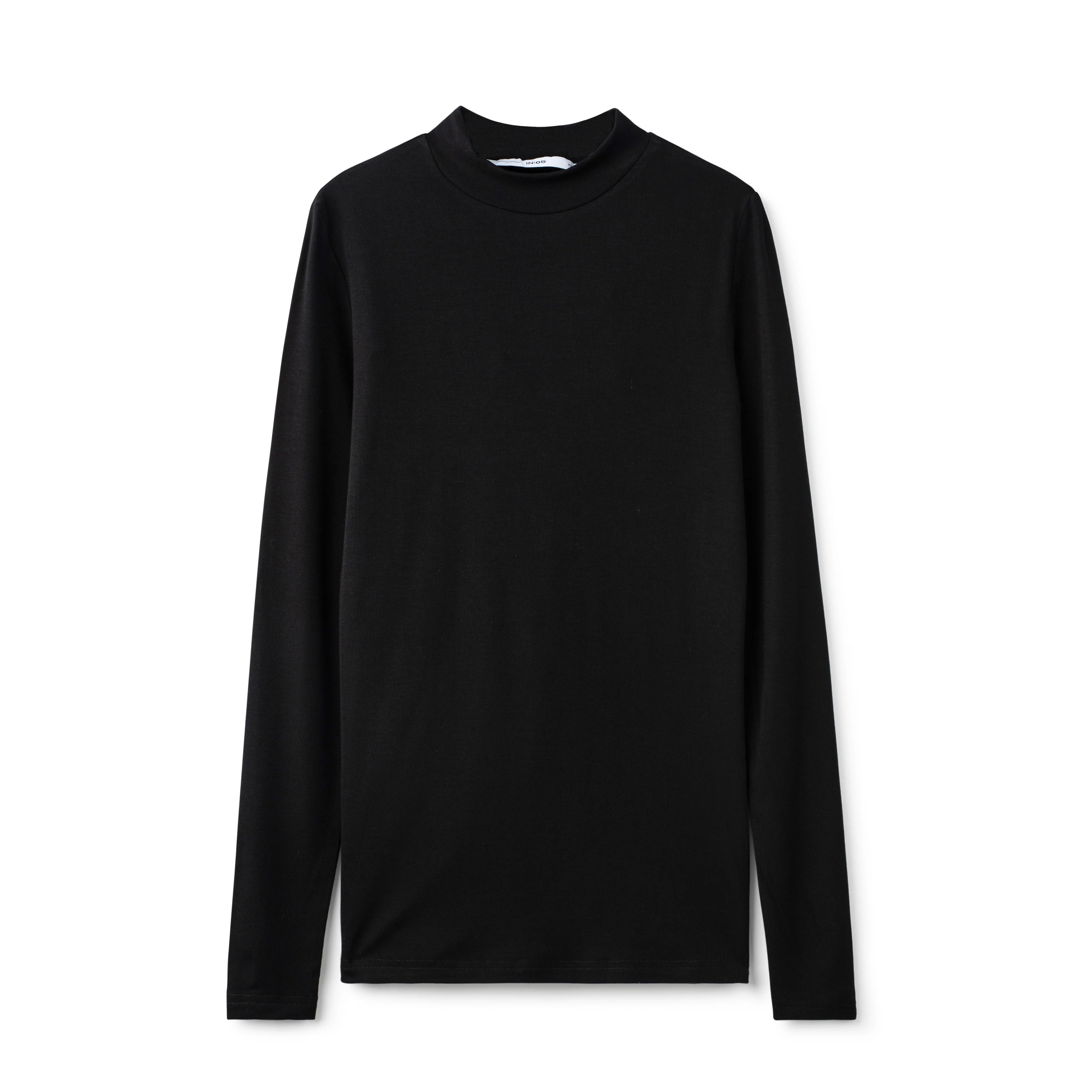 Black modal Mockneck tee