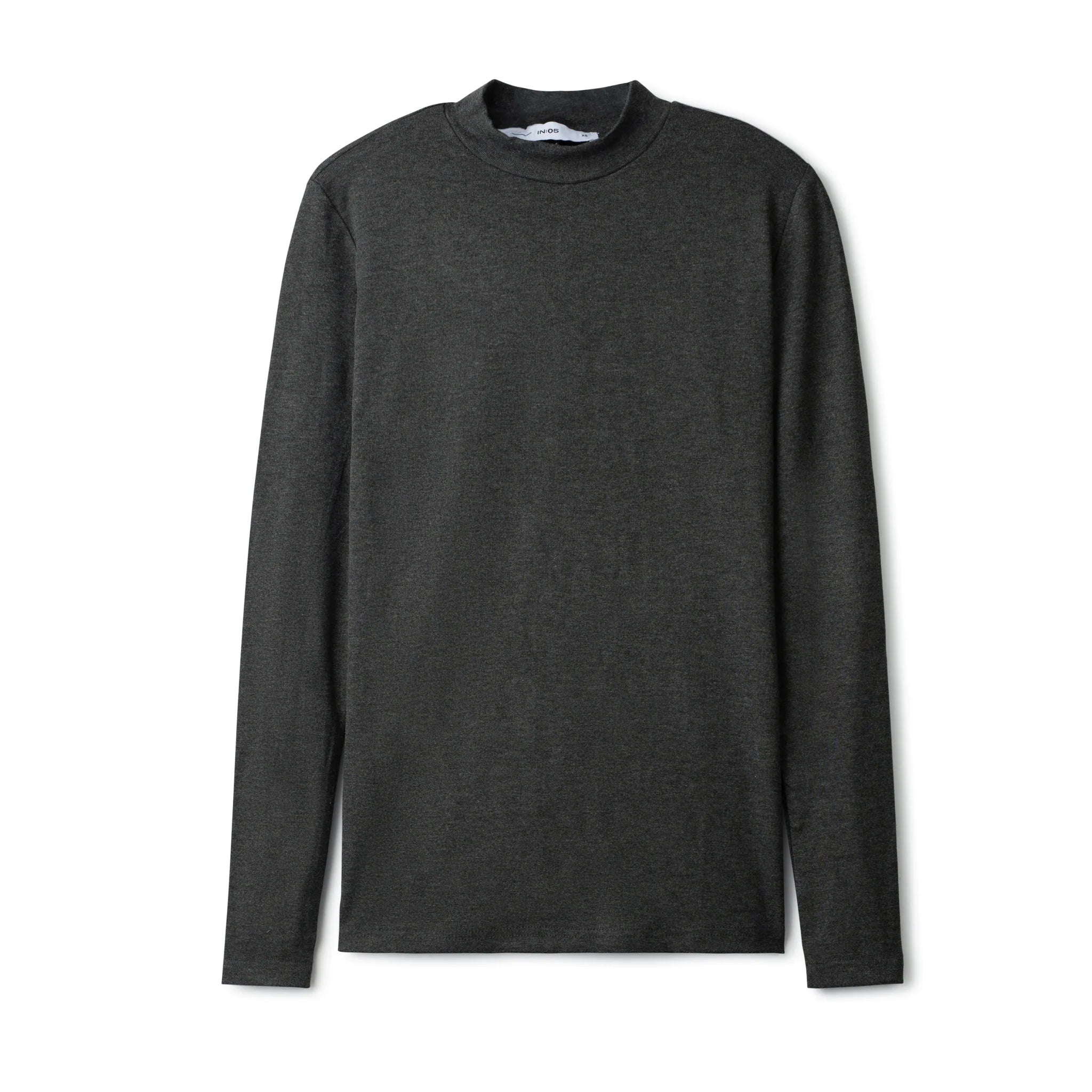 Charcoal modal Mockneck tee 