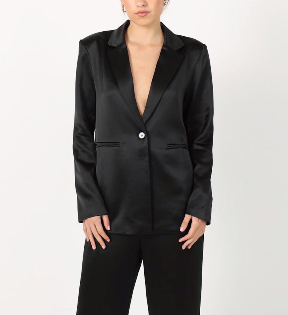 Black Satin blazer