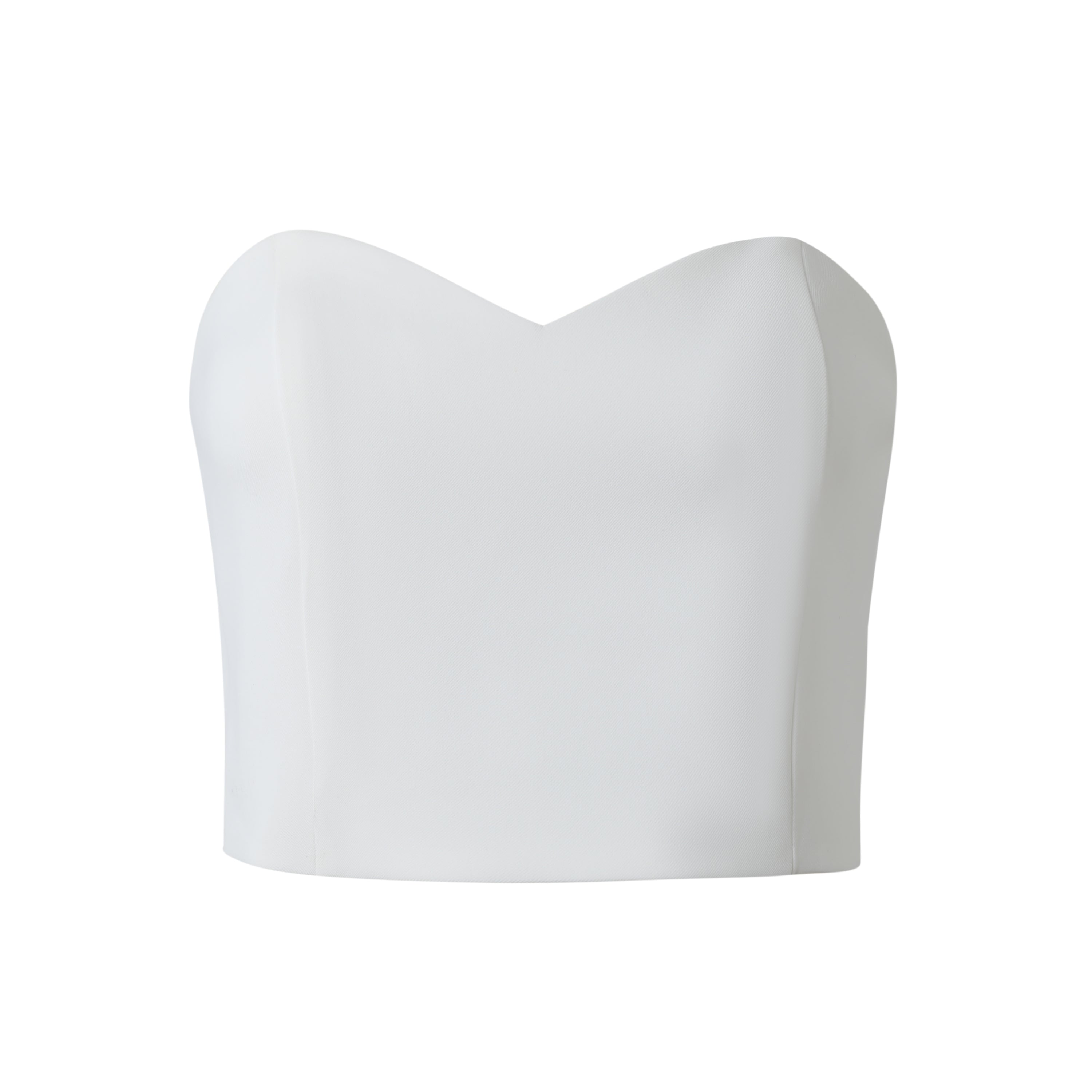 White Crop Suiting Bustier