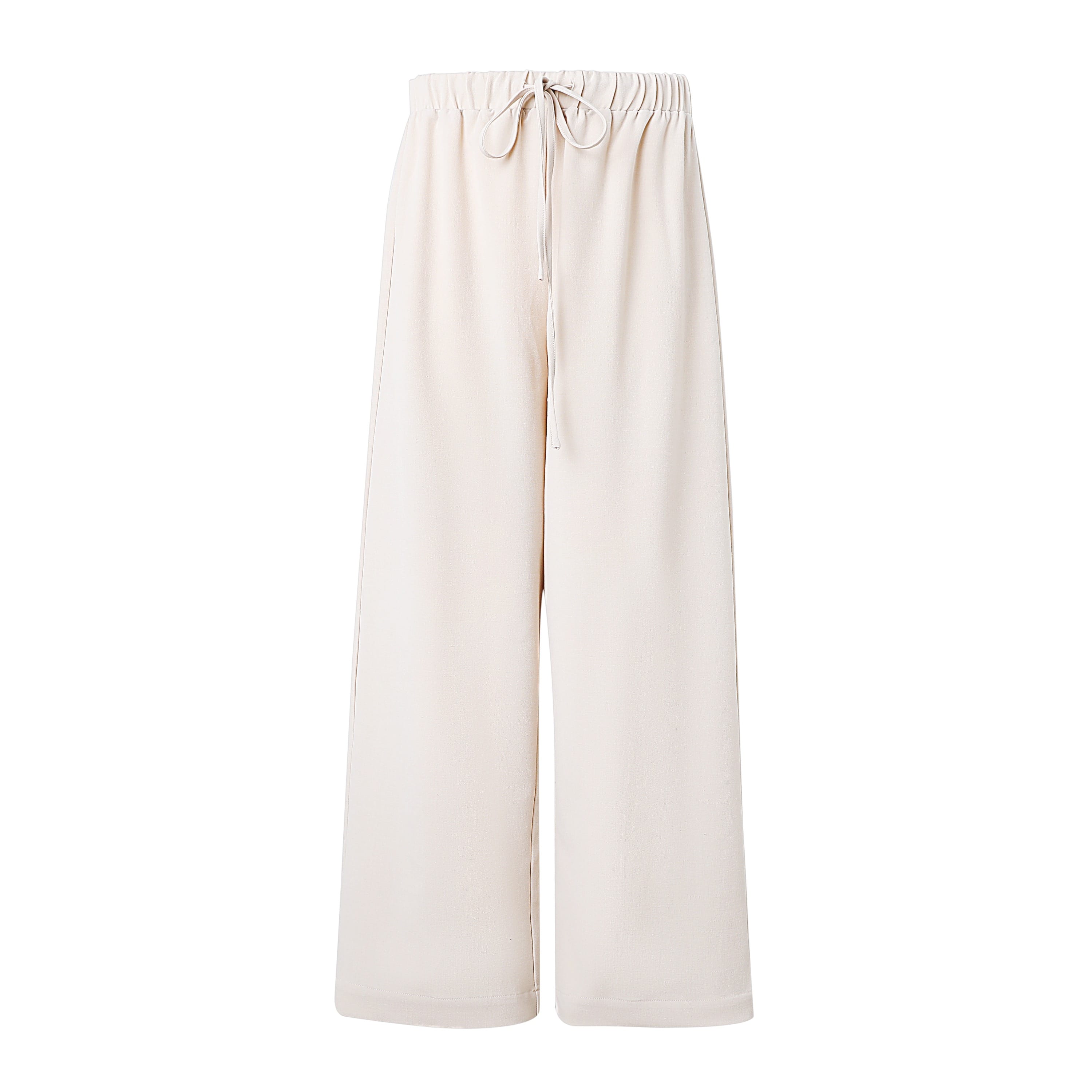 Sylc Designs Womens Beige Cotton Elastic Beach Pants