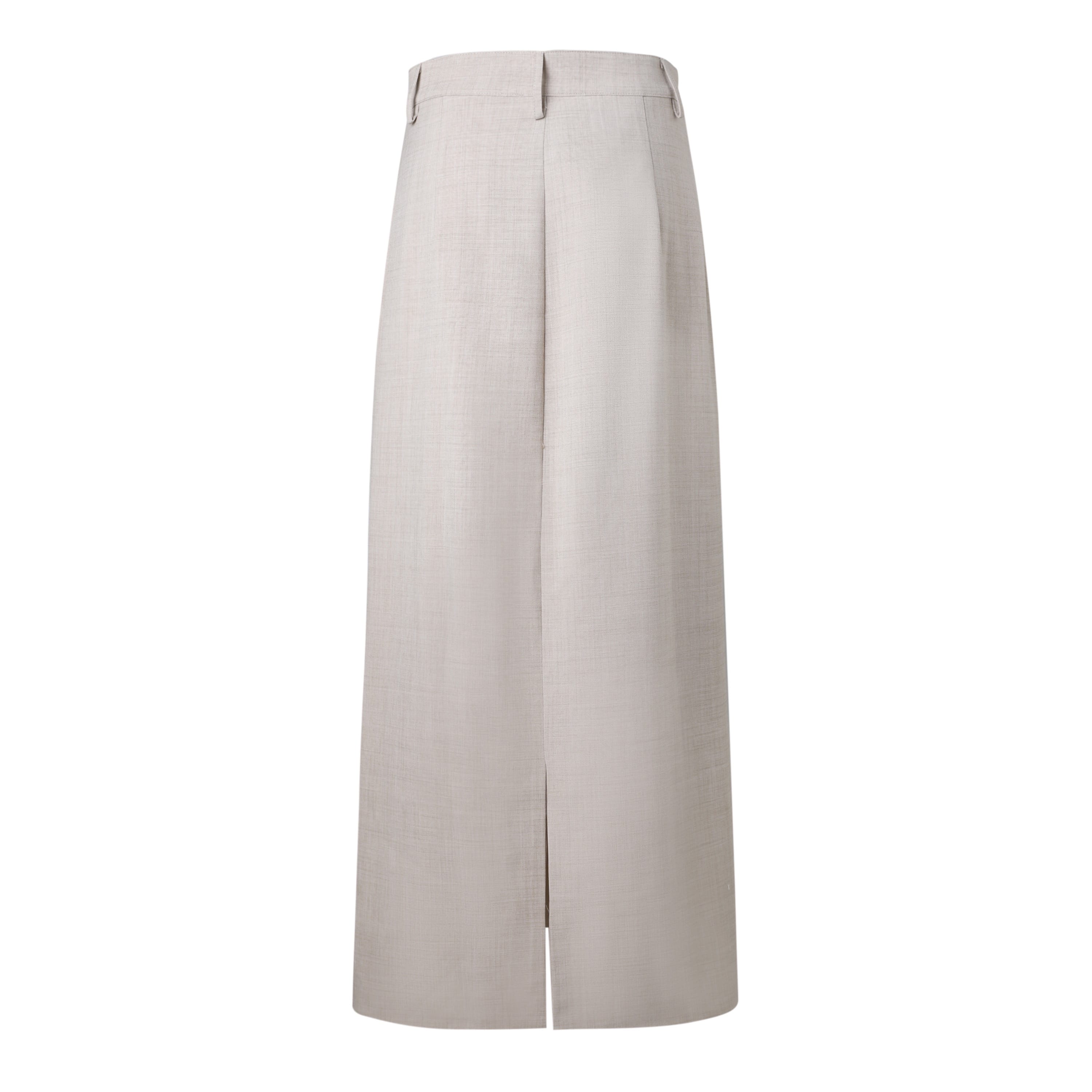 Sylc Designs Womens Beige Linen Maxi Skirt
