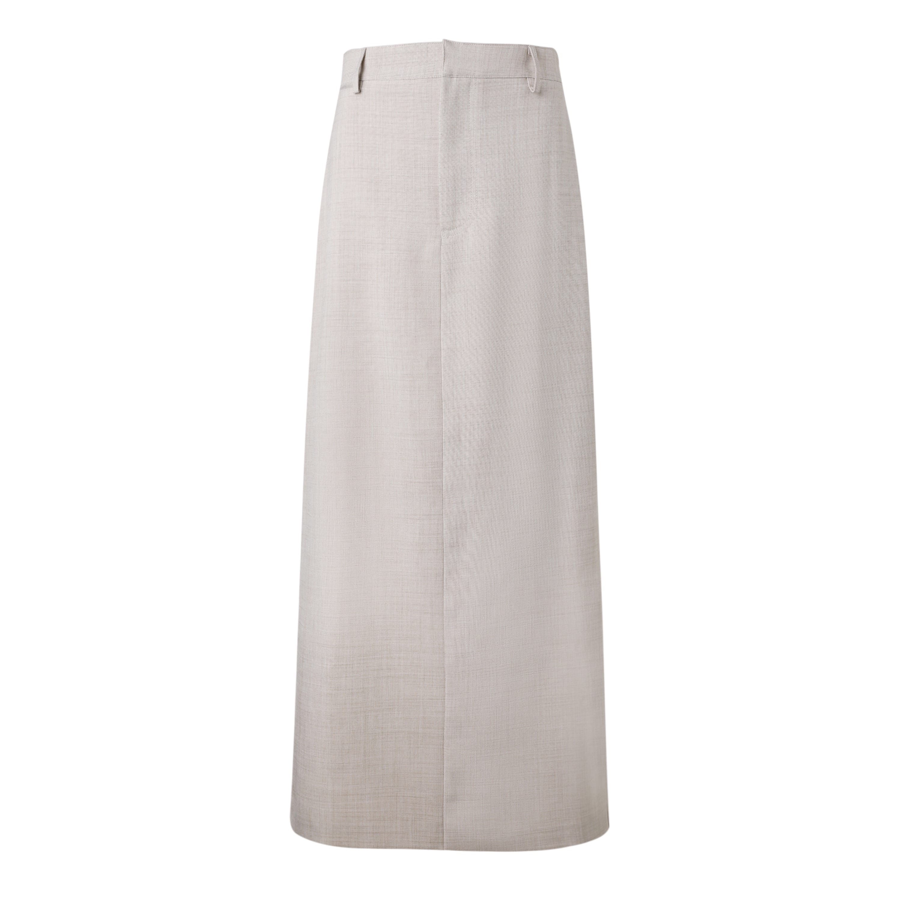 Sylc Designs Womens Beige Linen Maxi Skirt