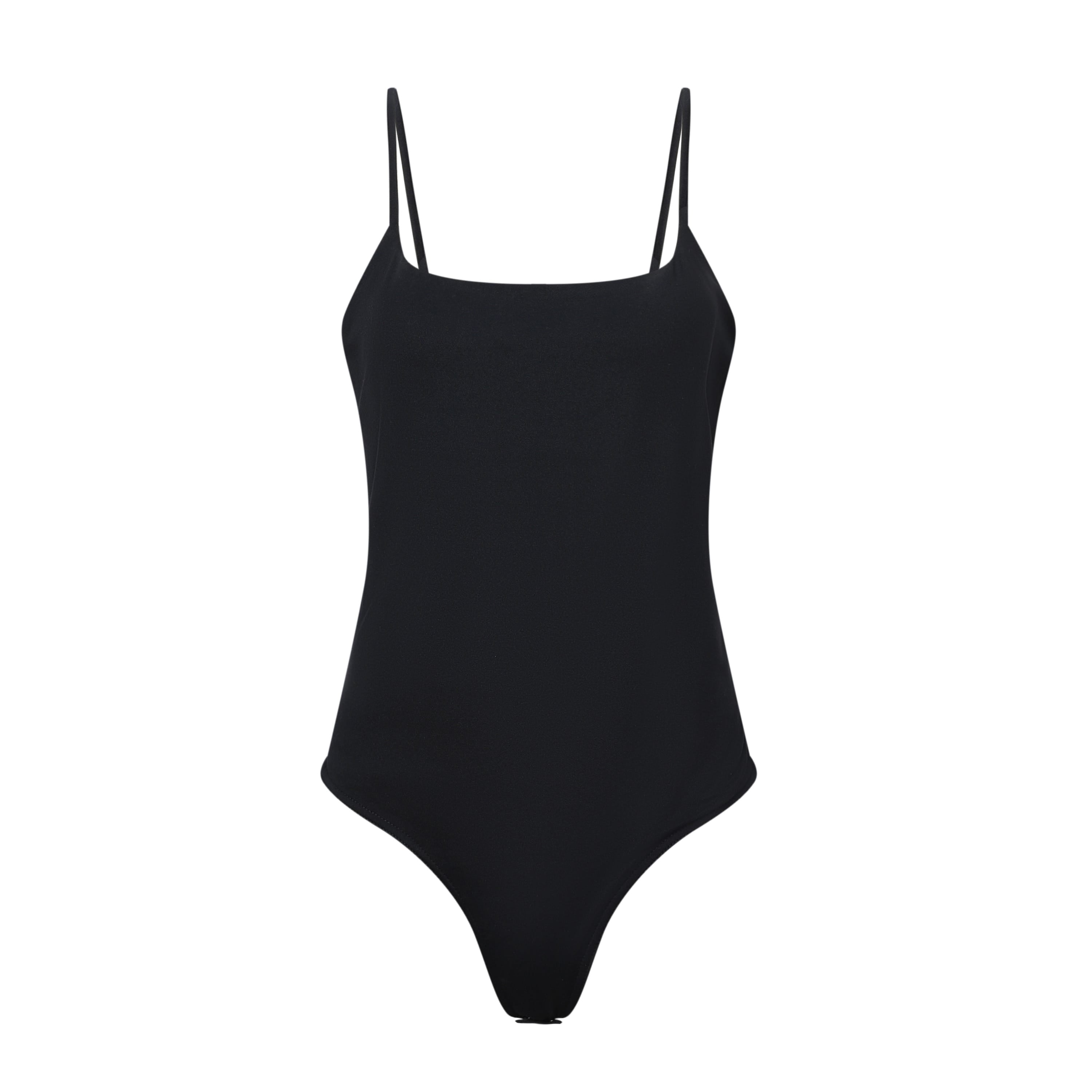 SYLC Designs Womens Black Contour Cami Bodysuit