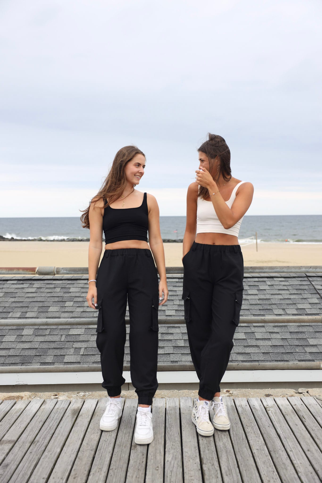 SYLC Designs Womens Black Cotton Cargo Pants