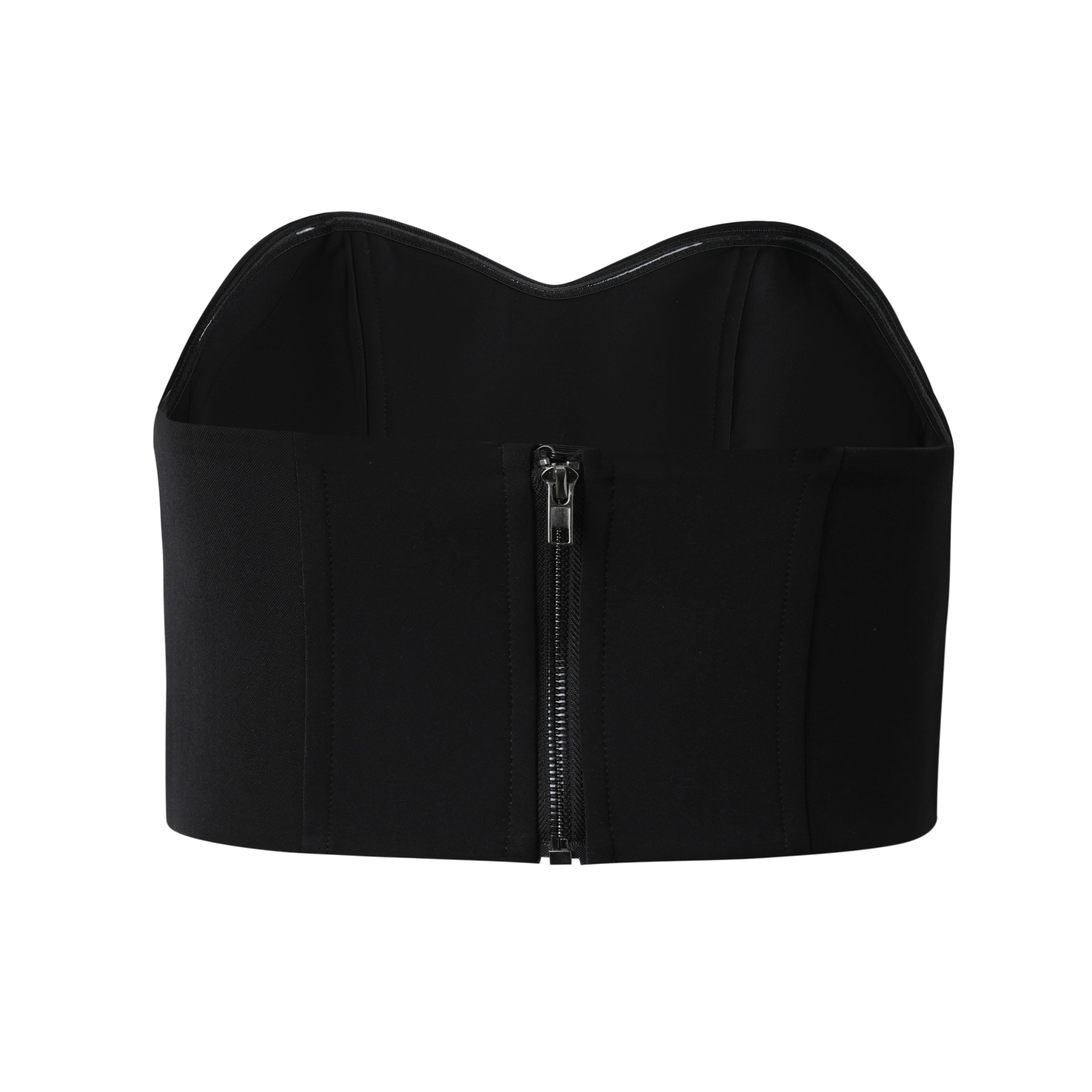 SYLC Designs Womens Black Crop Suiting Bustier