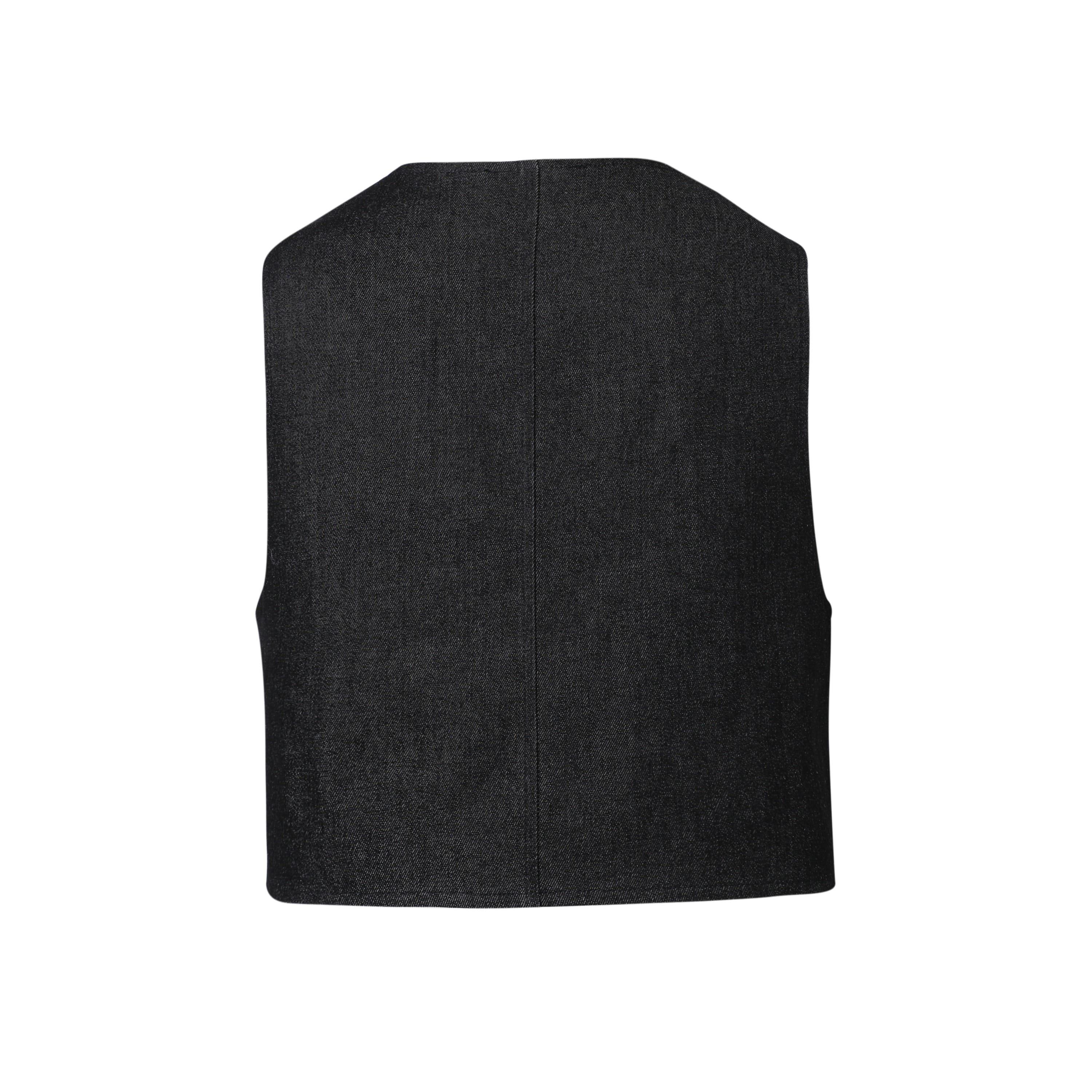 SYLC Designs Womens Black Denim Vest