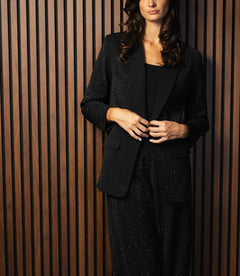 SYLC Designs Womens Black Studded Blazer