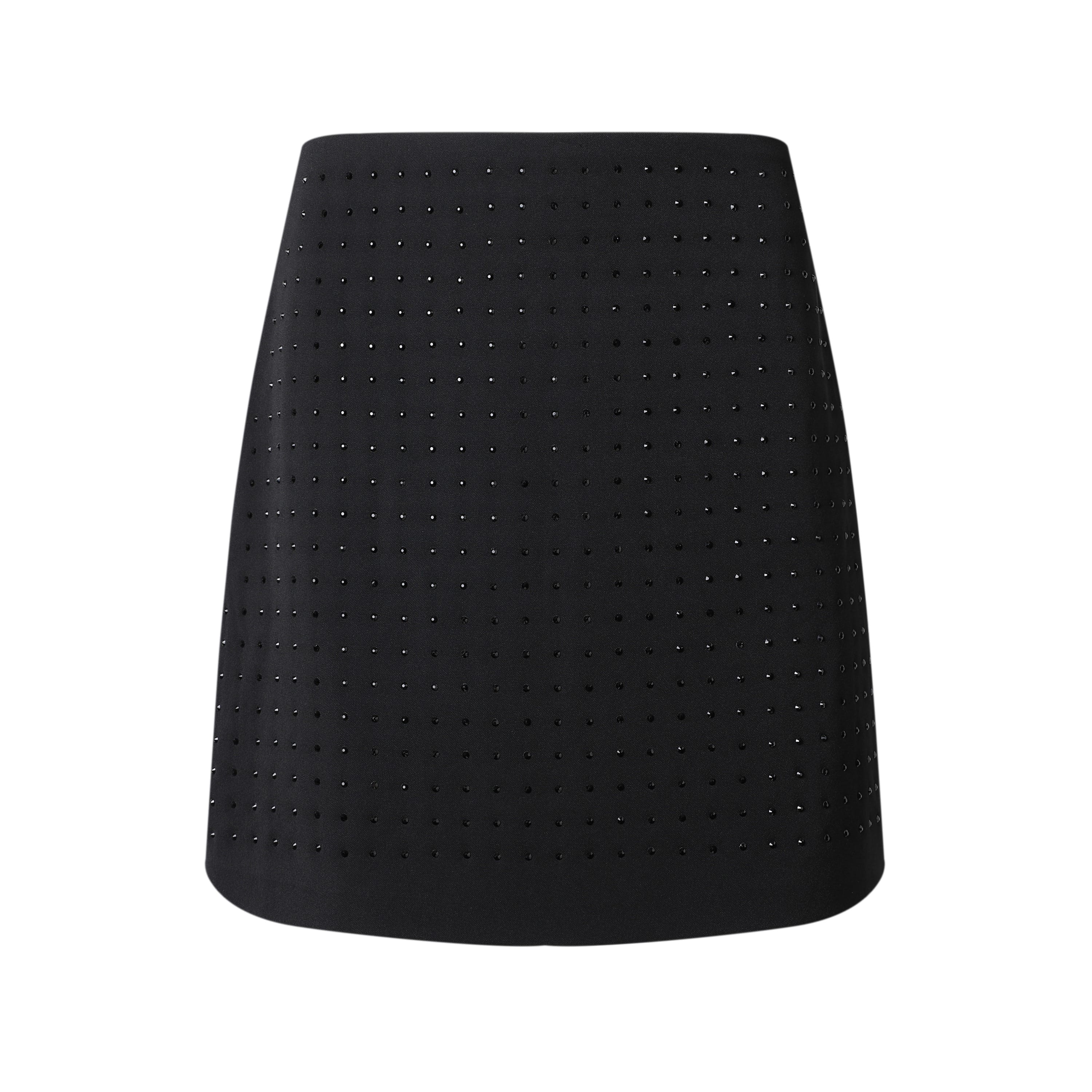 Sylc Designs Womens Black Studded Mini Skirt