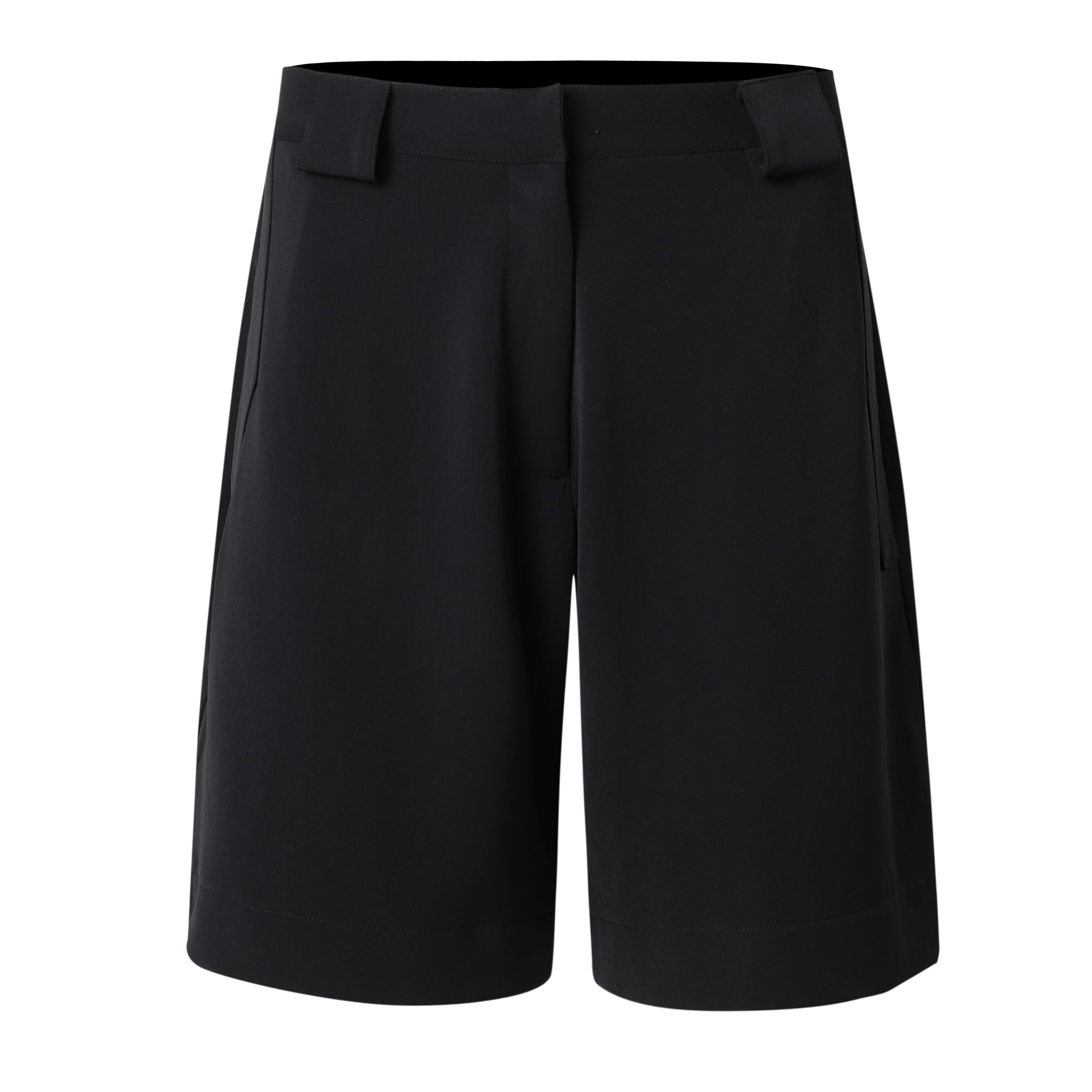 SYLC Designs Womens Black Suiting Long Shorts