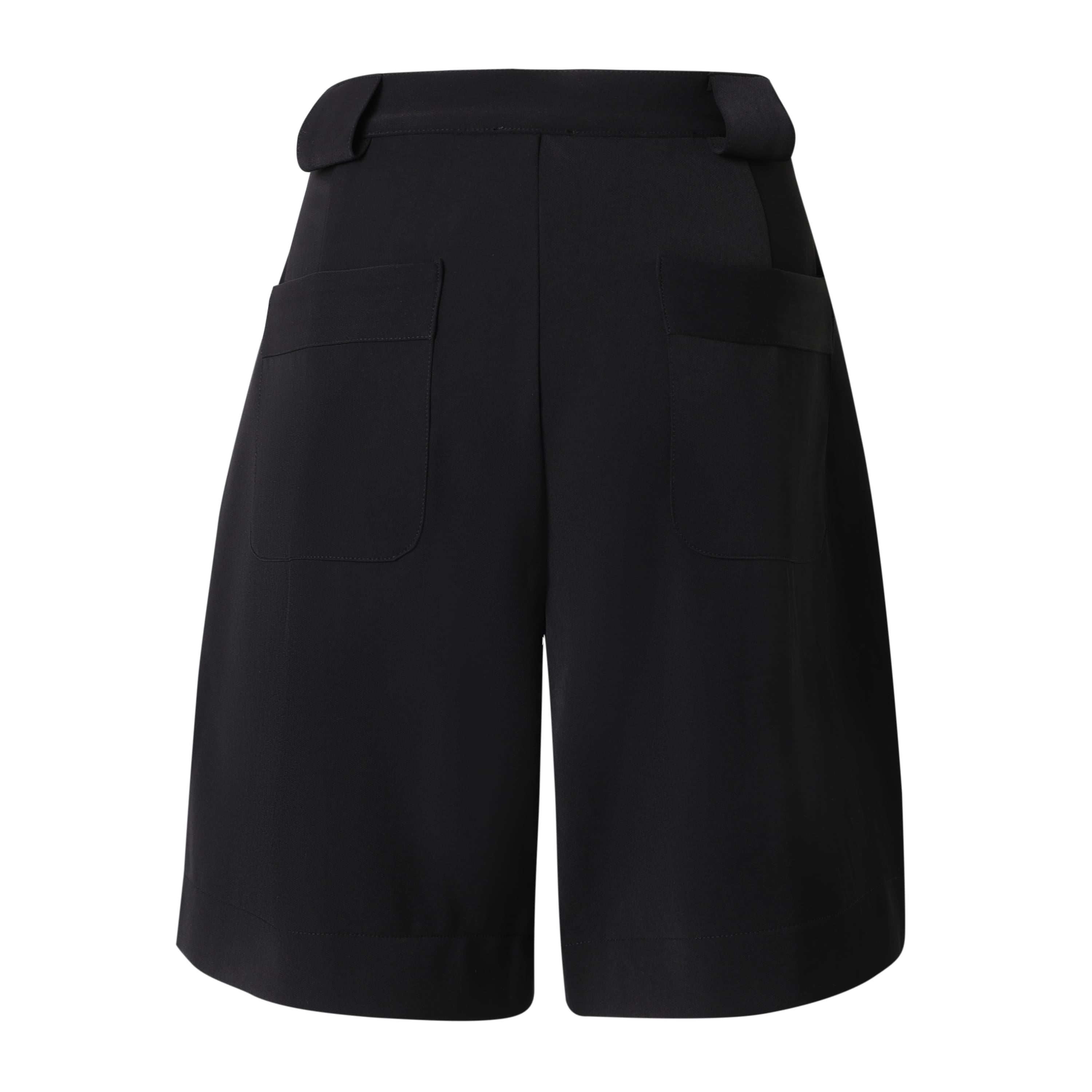 SYLC Designs Womens Black Suiting Long Shorts