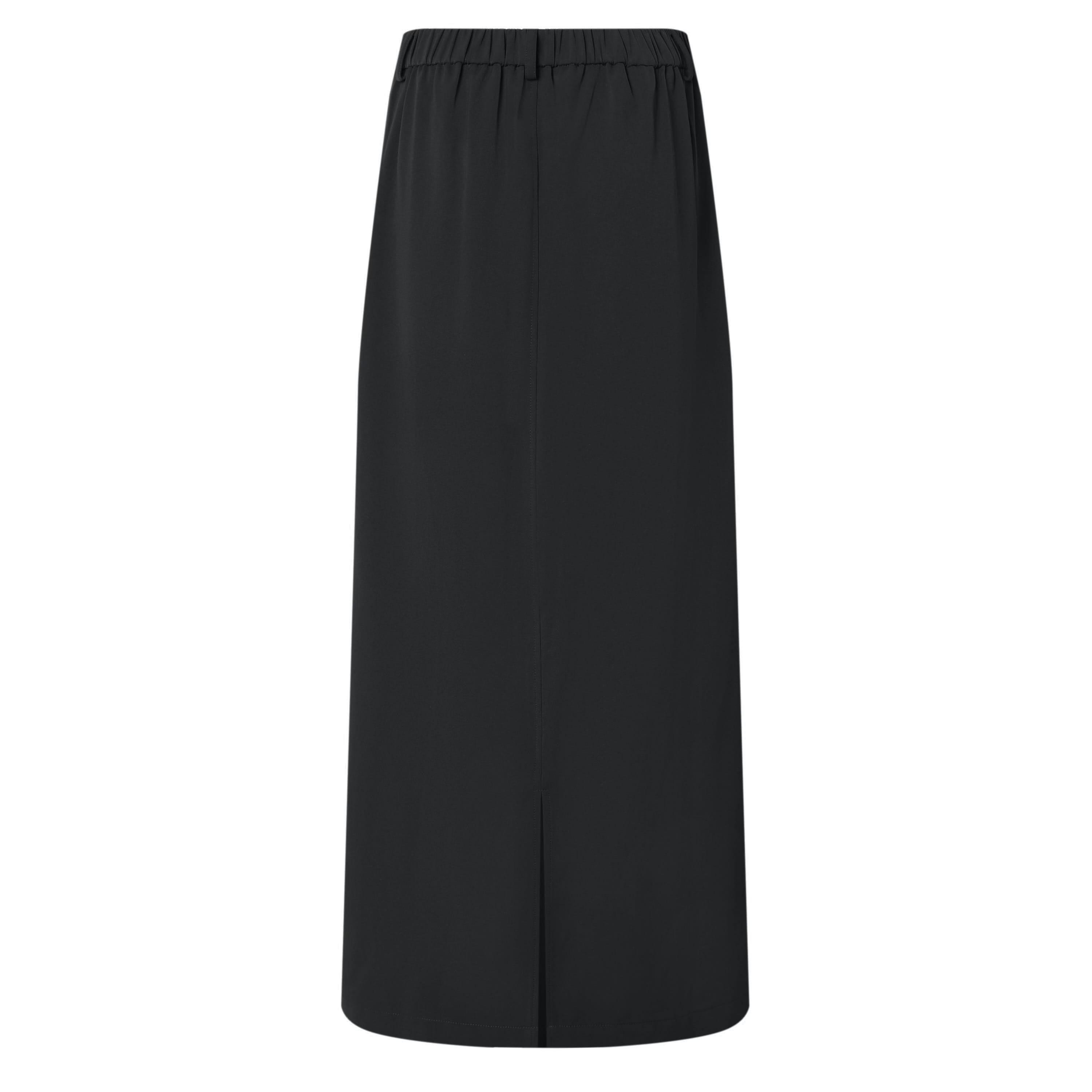 SYLC Designs Womens Black Suiting Maxi Skirt