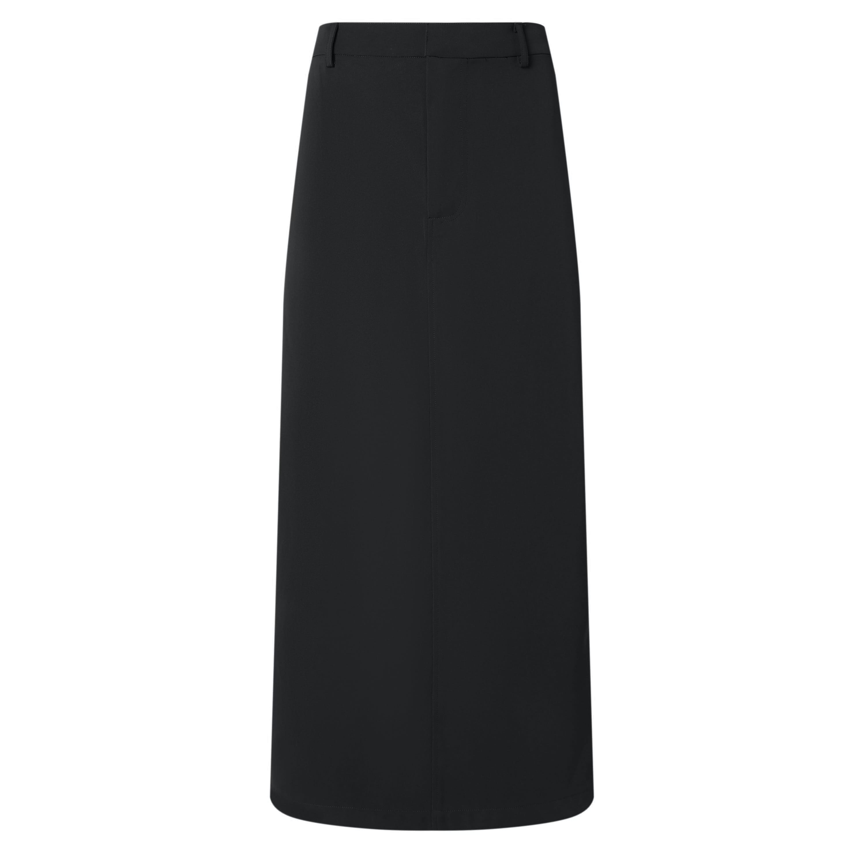 SYLC Designs Womens Black Suiting Maxi Skirt