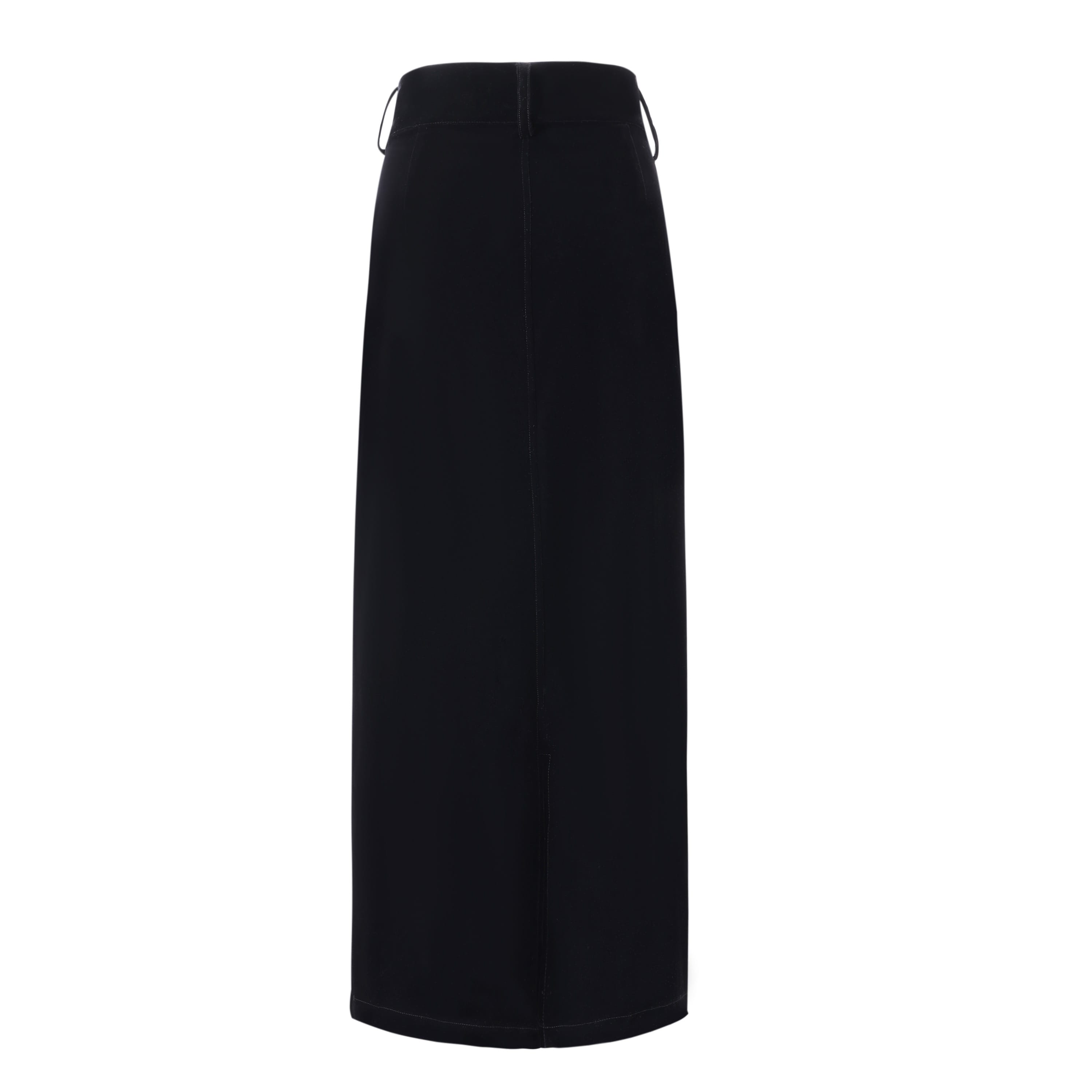SYLC Designs Womens Black Velvet Maxi Skirt