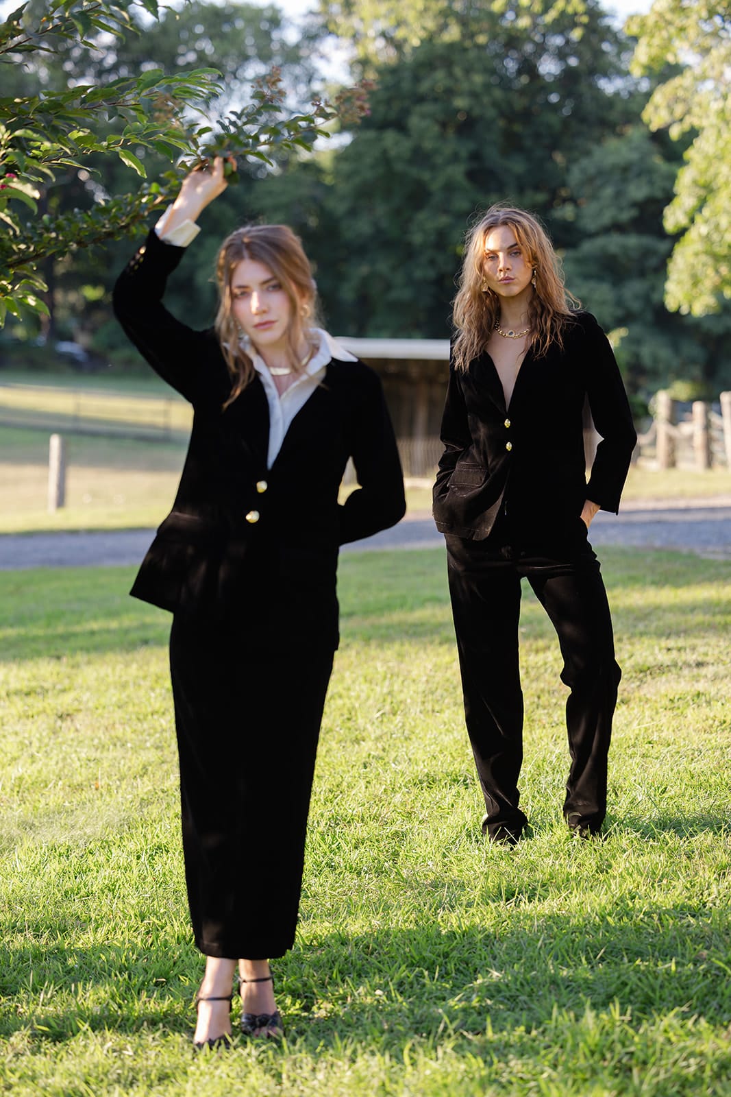 SYLC Designs Womens Black Velvet Trousers