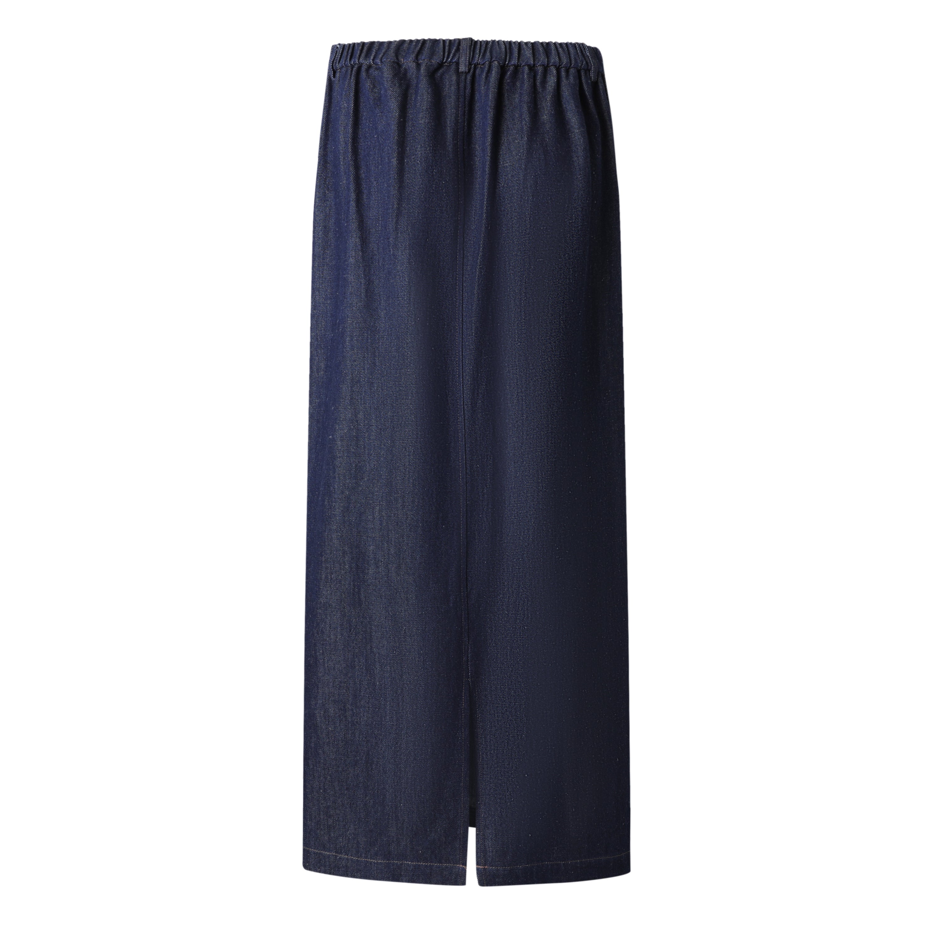 Sylc Designs Womens Blue Denim Elastic Maxi Skirt