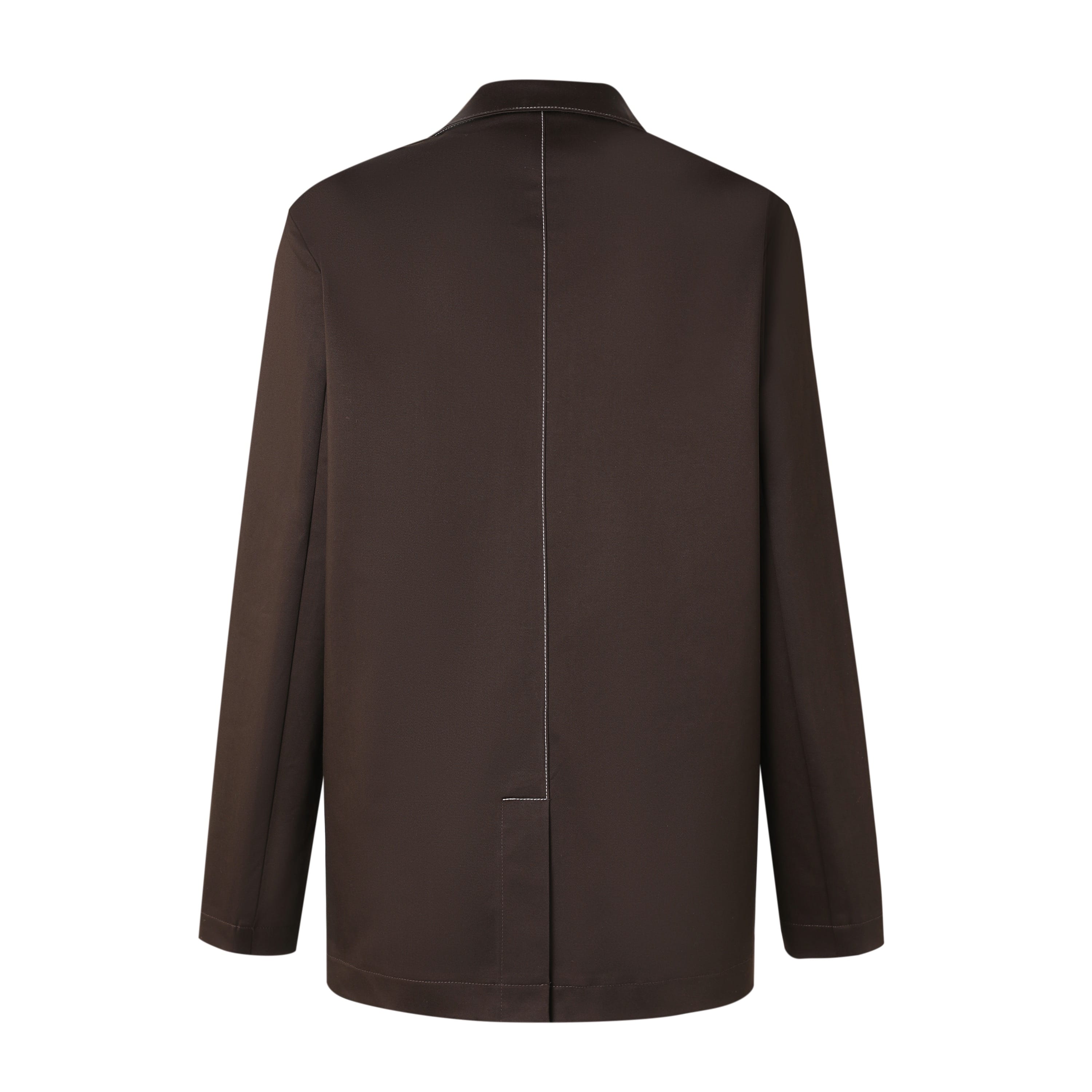 SYLC Designs Womens Brown Stitching Blazer