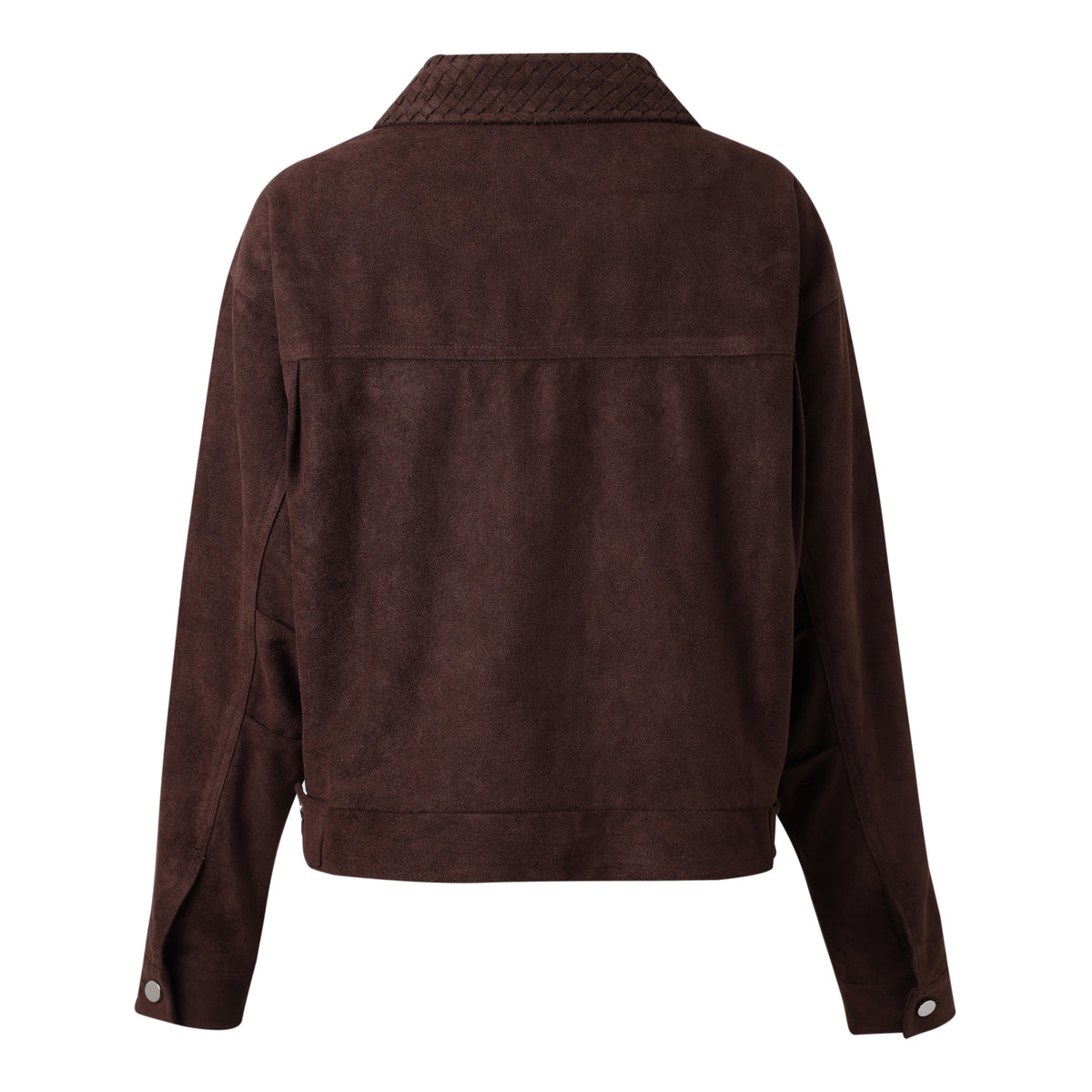 SYLC Designs Womens Brown Suede Cropped Jacket