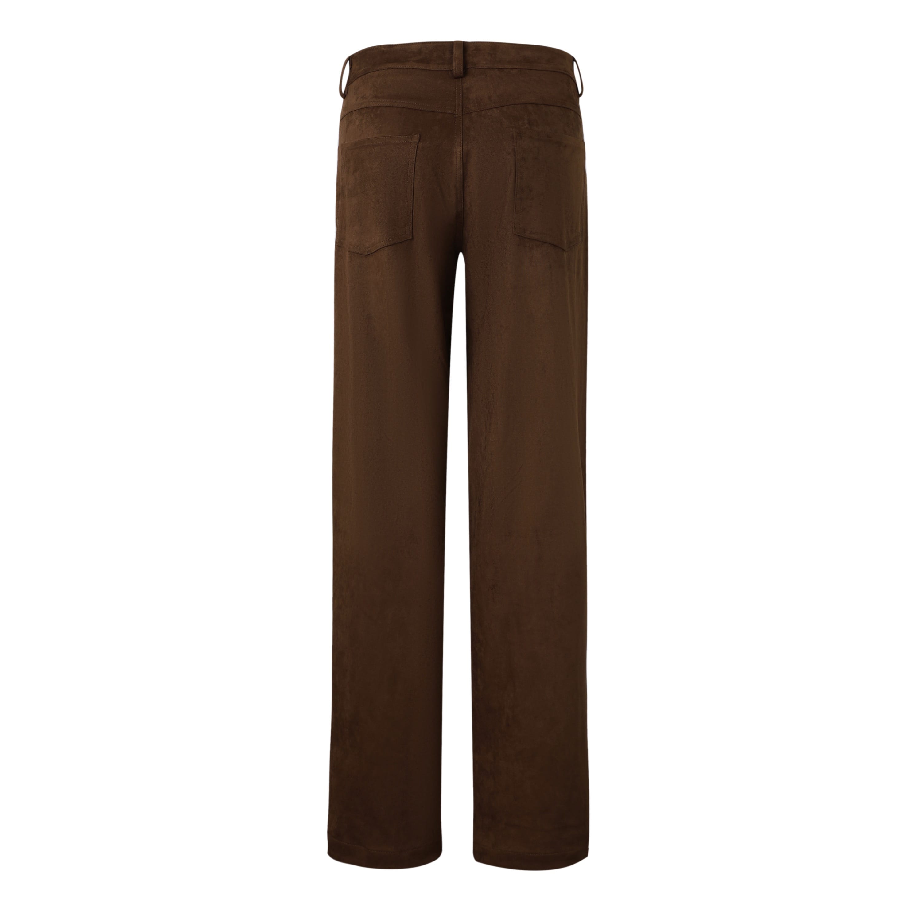 SYLC Designs Womens Brown Suede Trousers
