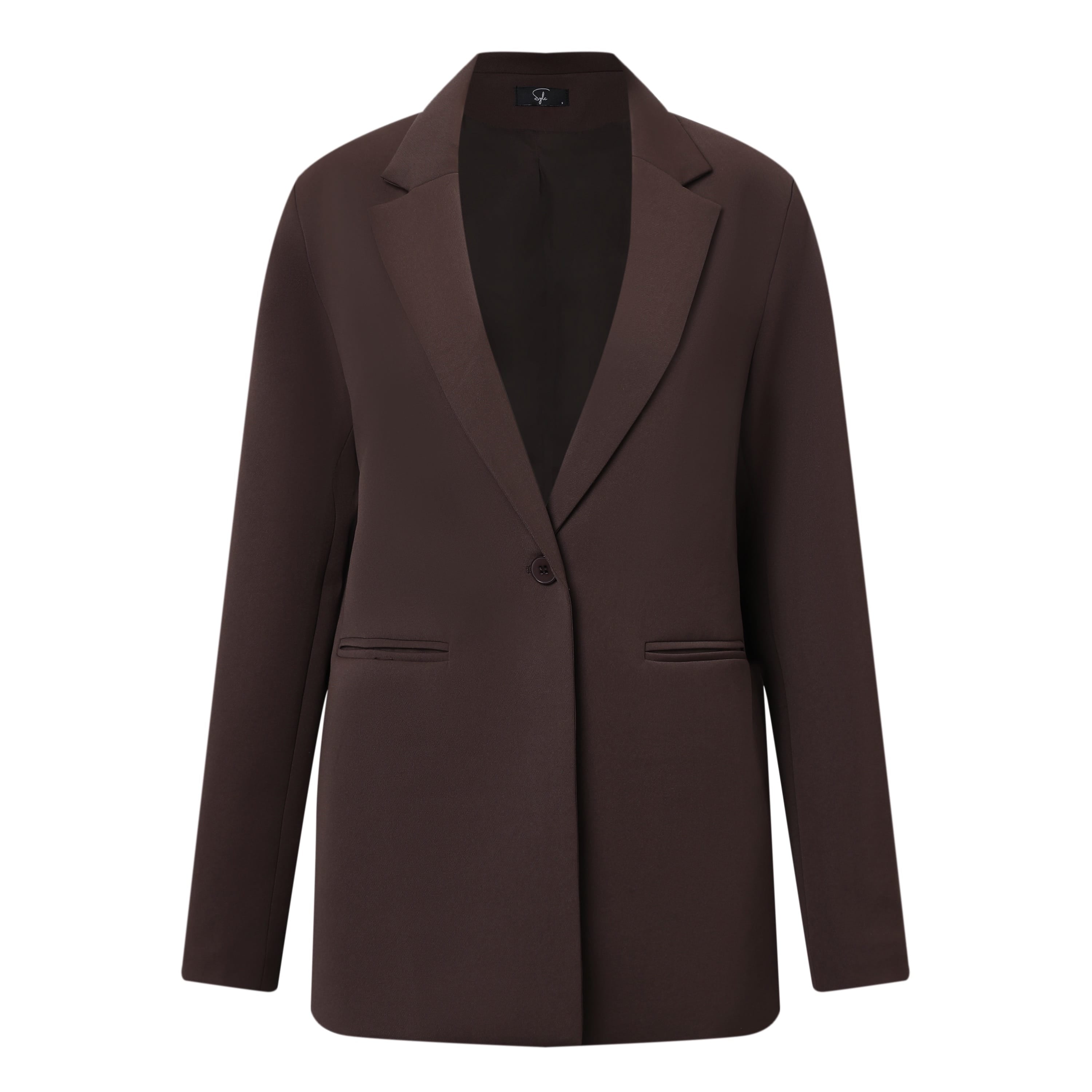 SYLC Designs Womens Brown Suiting Blazer