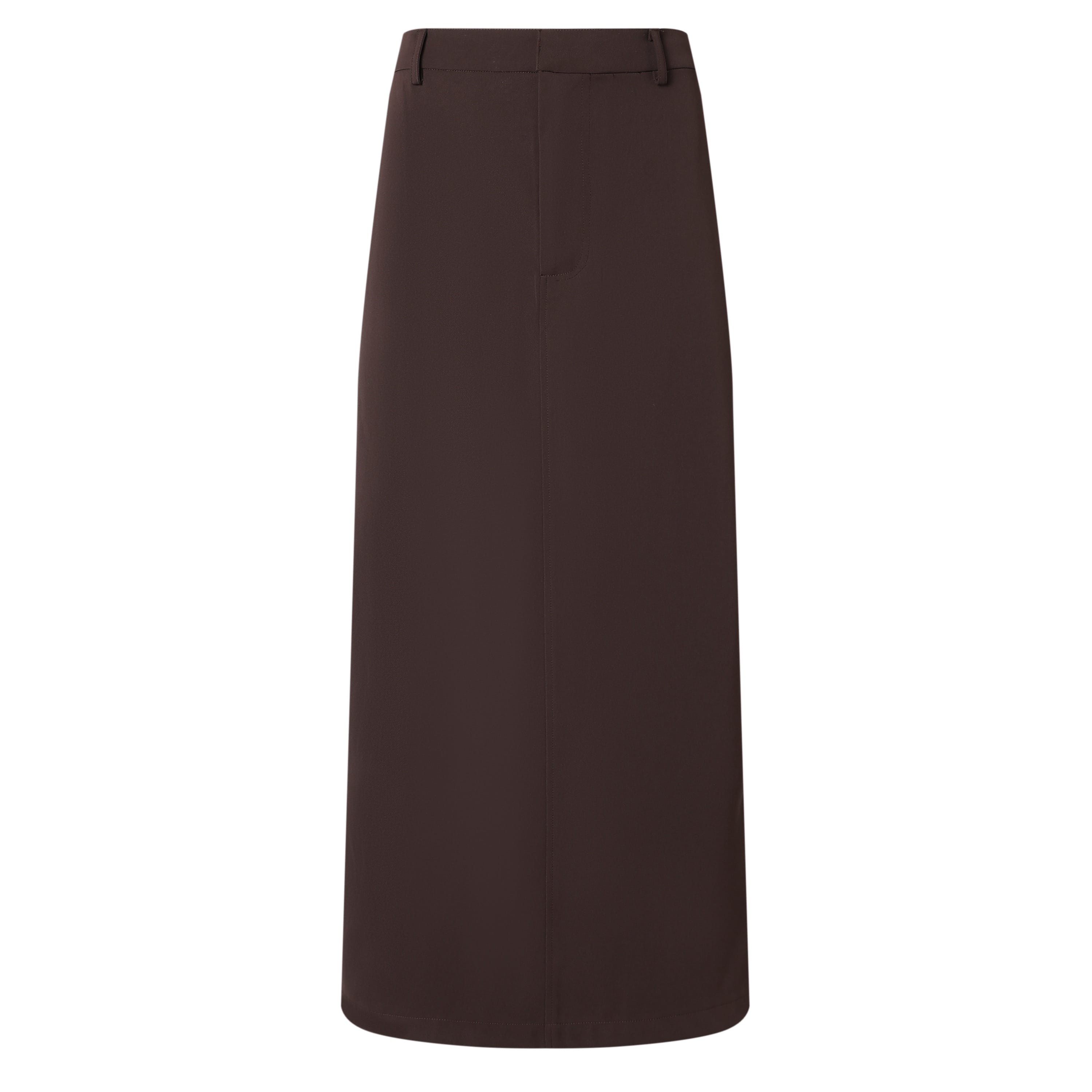 SYLC Designs Womens Brown Suiting Maxi Skirt