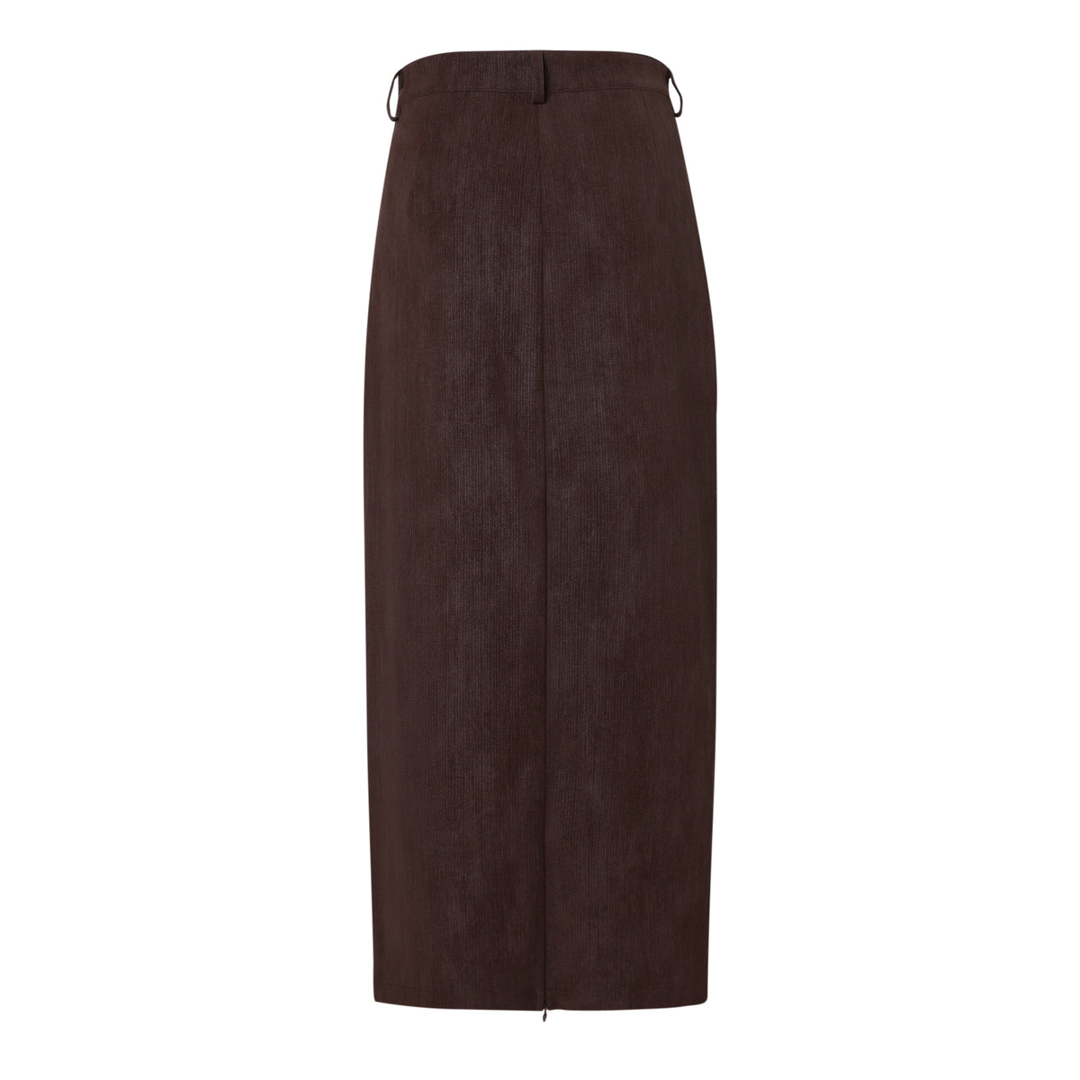 Sylc Designs Womens Brown Textured Vegan Leather Maxi Skirt