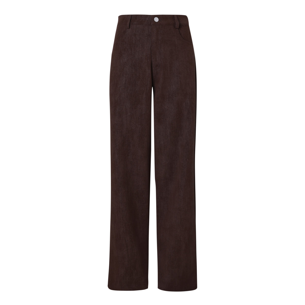 SYLC Designs Womens Brown Textured Vegan Leather Trousers
