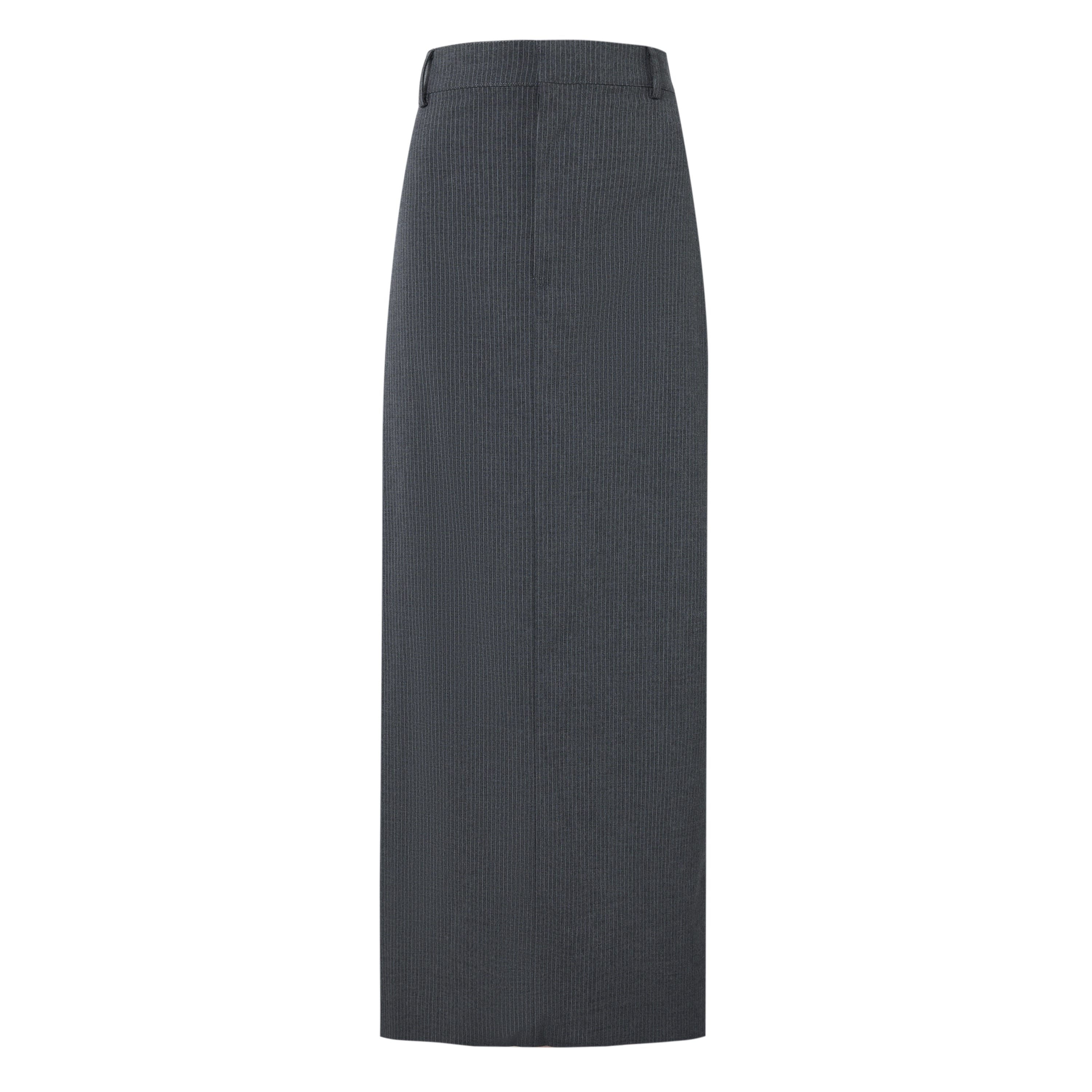 SYLC Designs Womens Grey Pinstripe Maxi Skirt