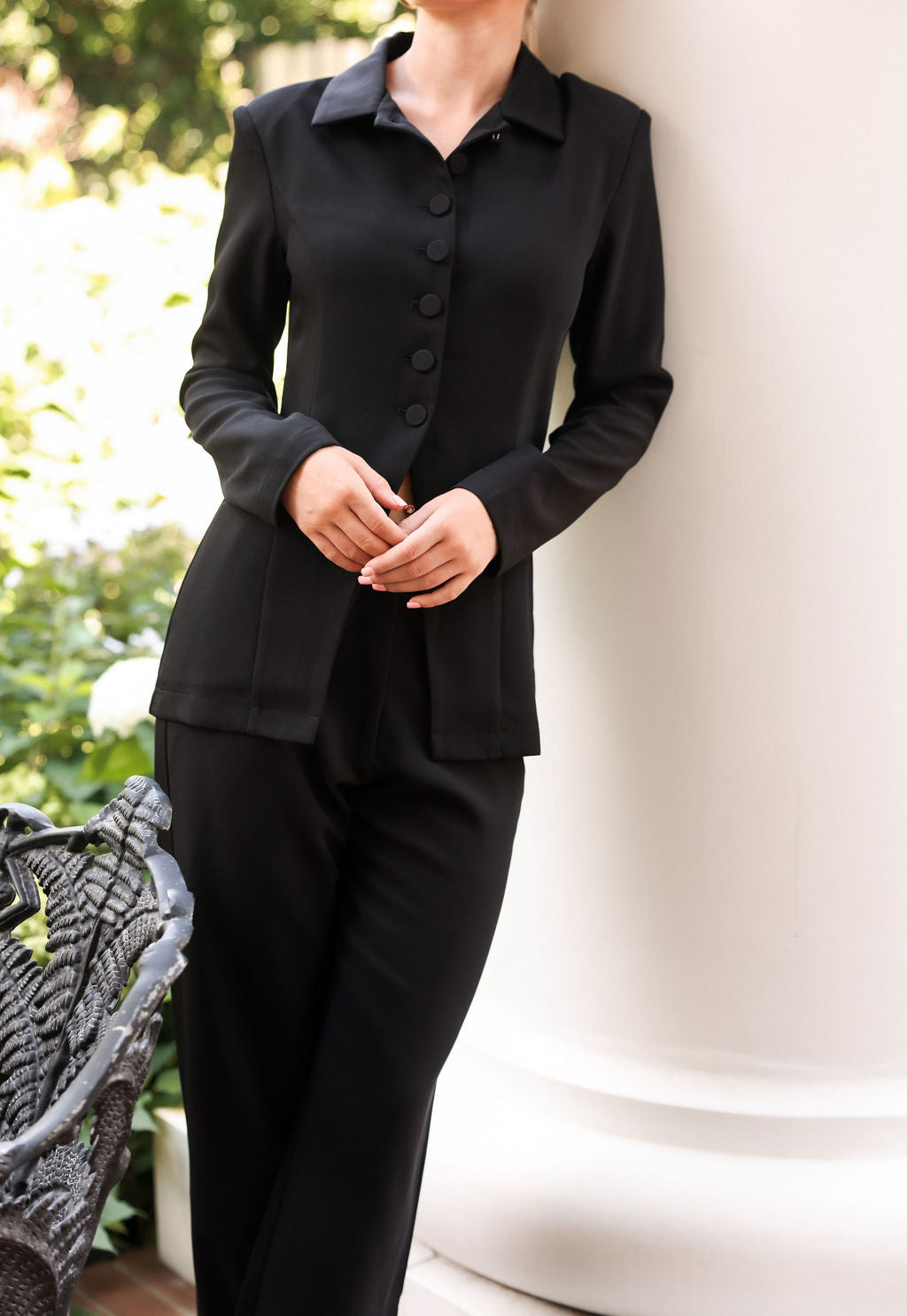 SYLC Designs Womens High Neck Suiting Blazer