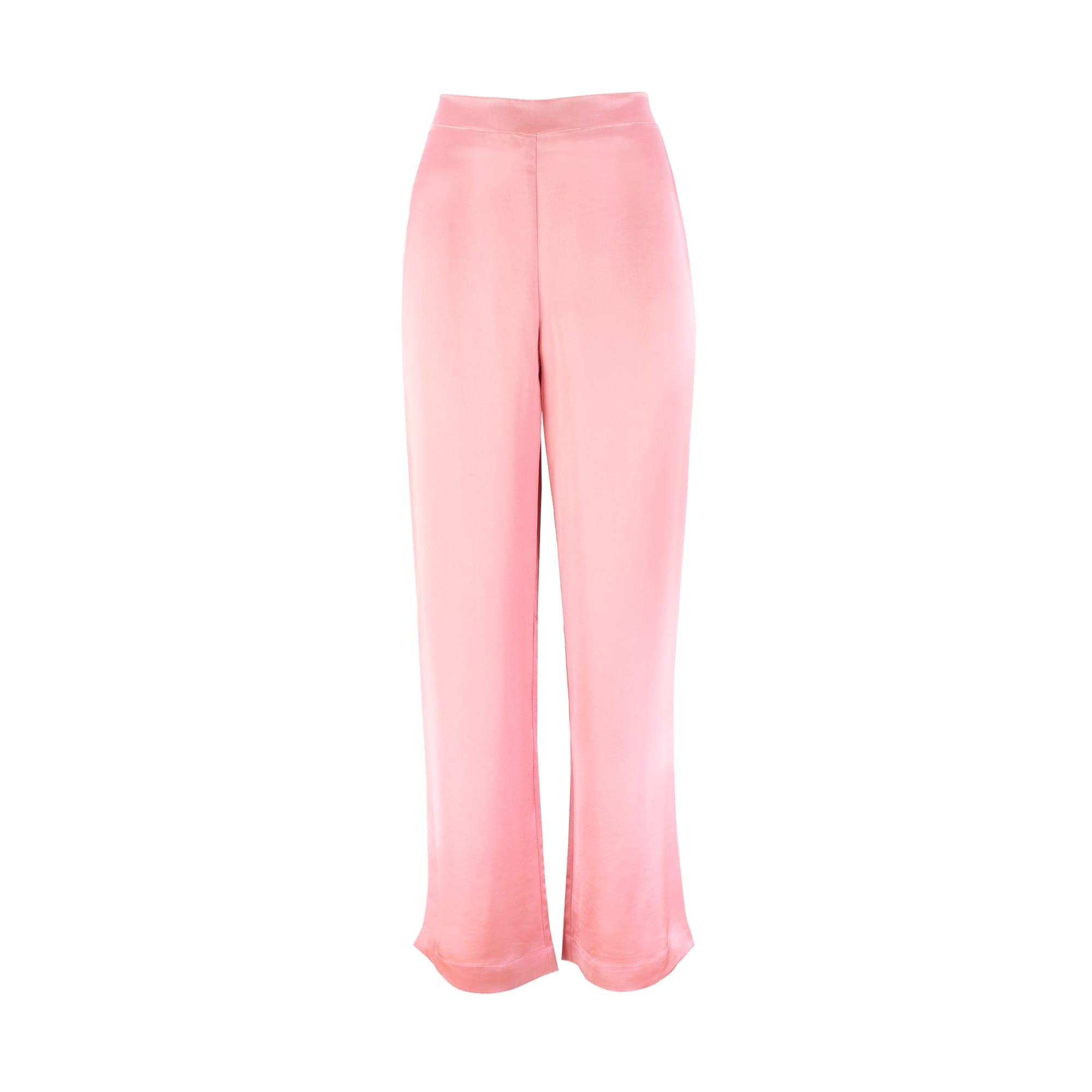 Sylc Designs Womens Light Pink Satin Pants