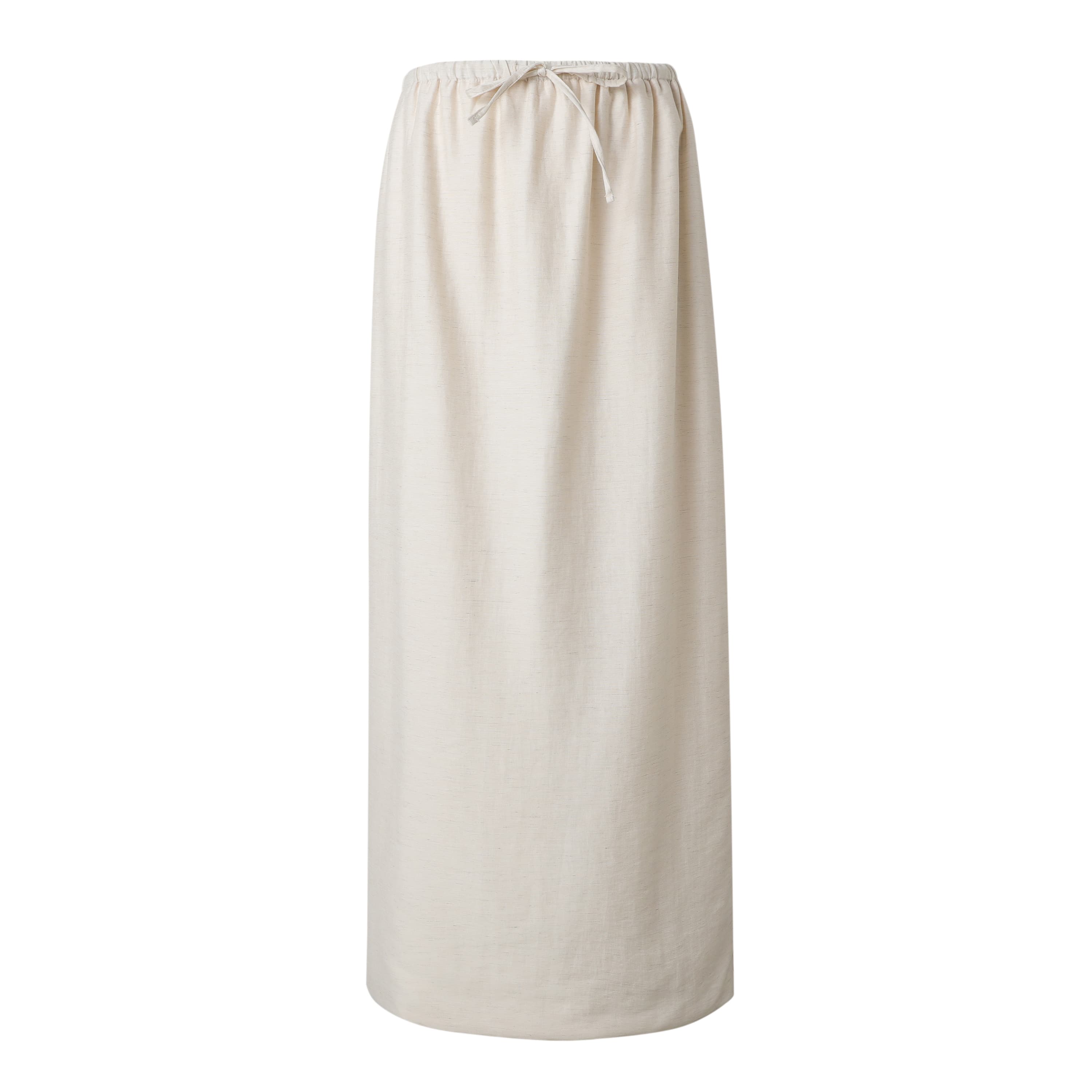 Sylc Designs Womens Linen Elastic Beach Maxi Skirt