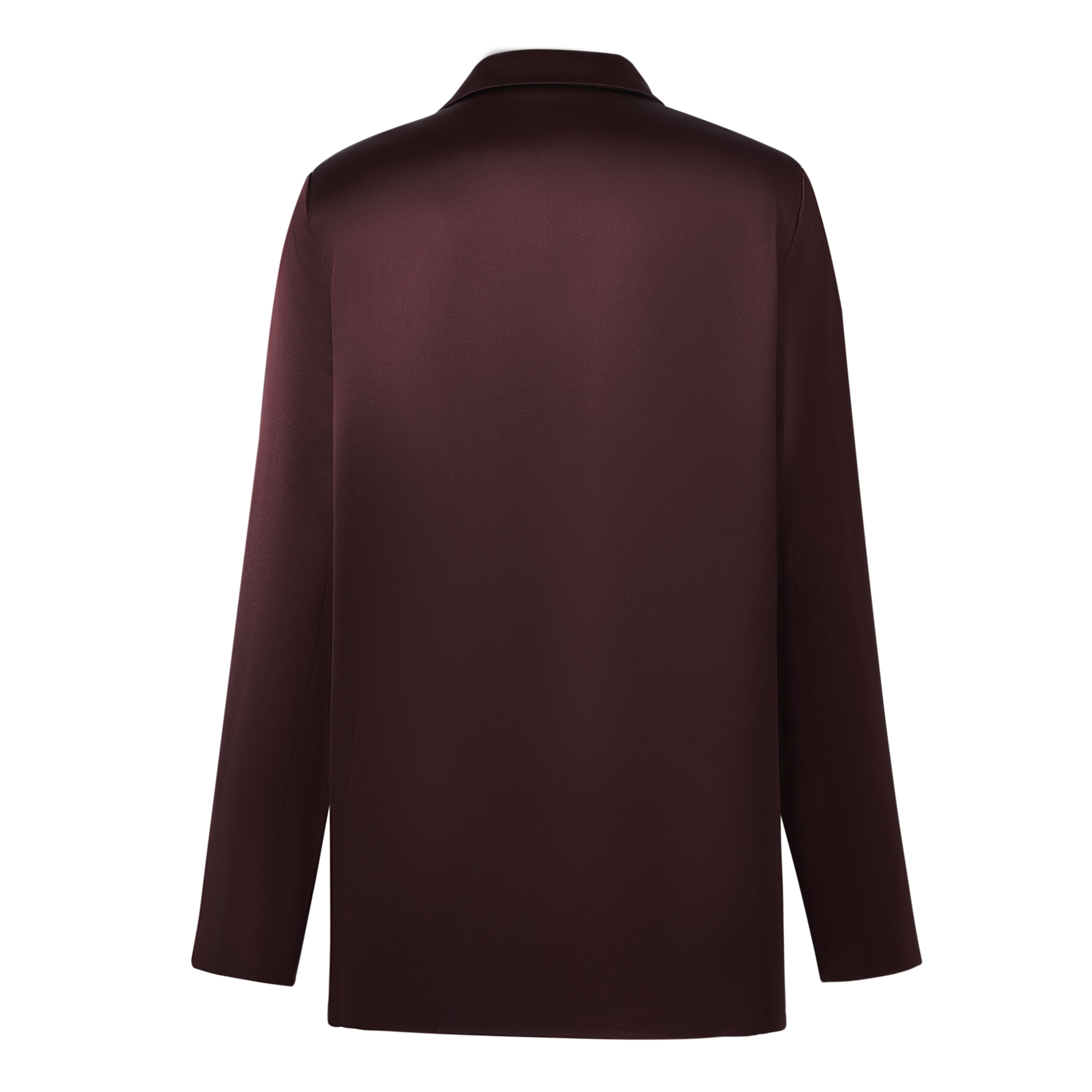 Sylc Designs Womens Merlot Satin Blazer
