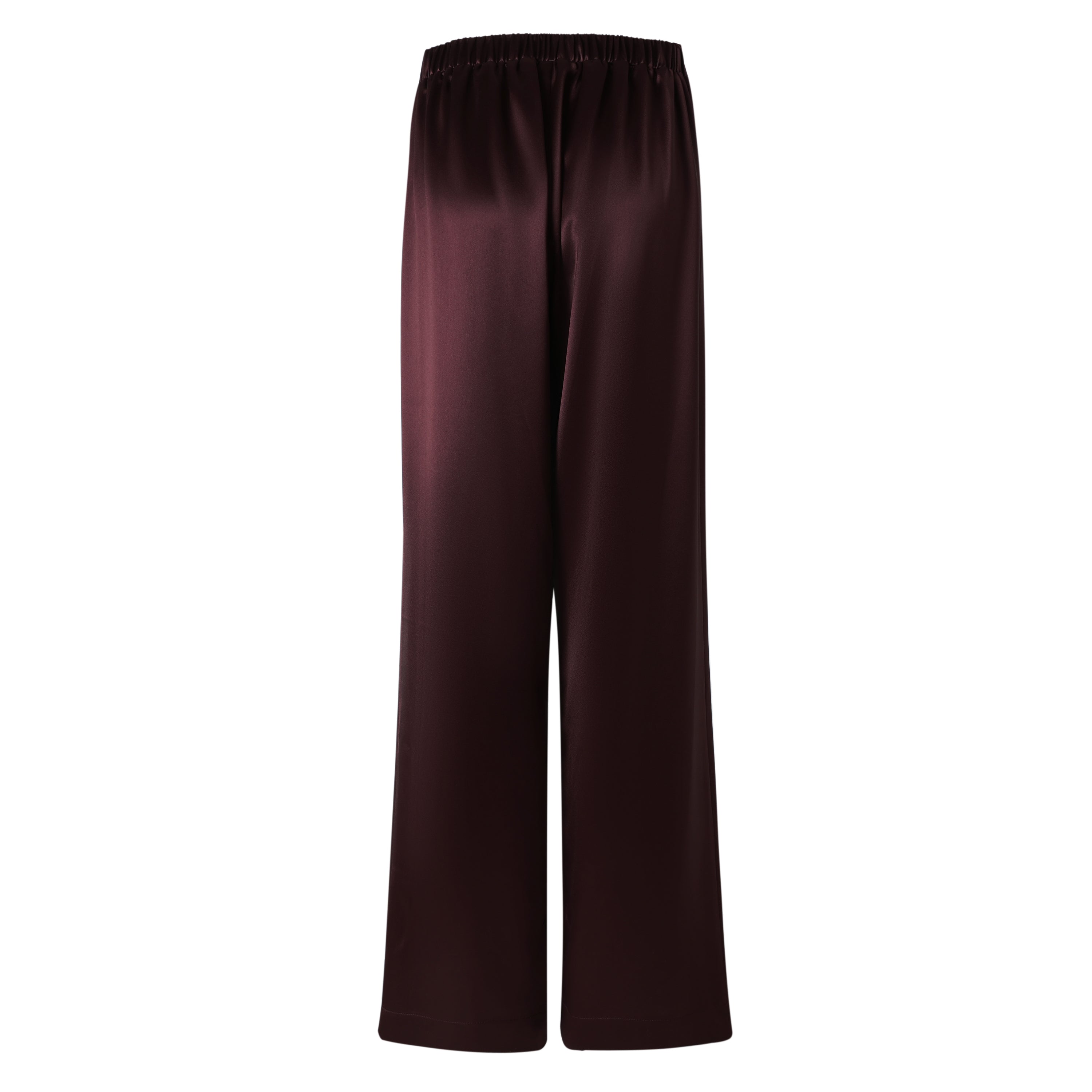 Sylc Designs Womens Merlot Satin Pants