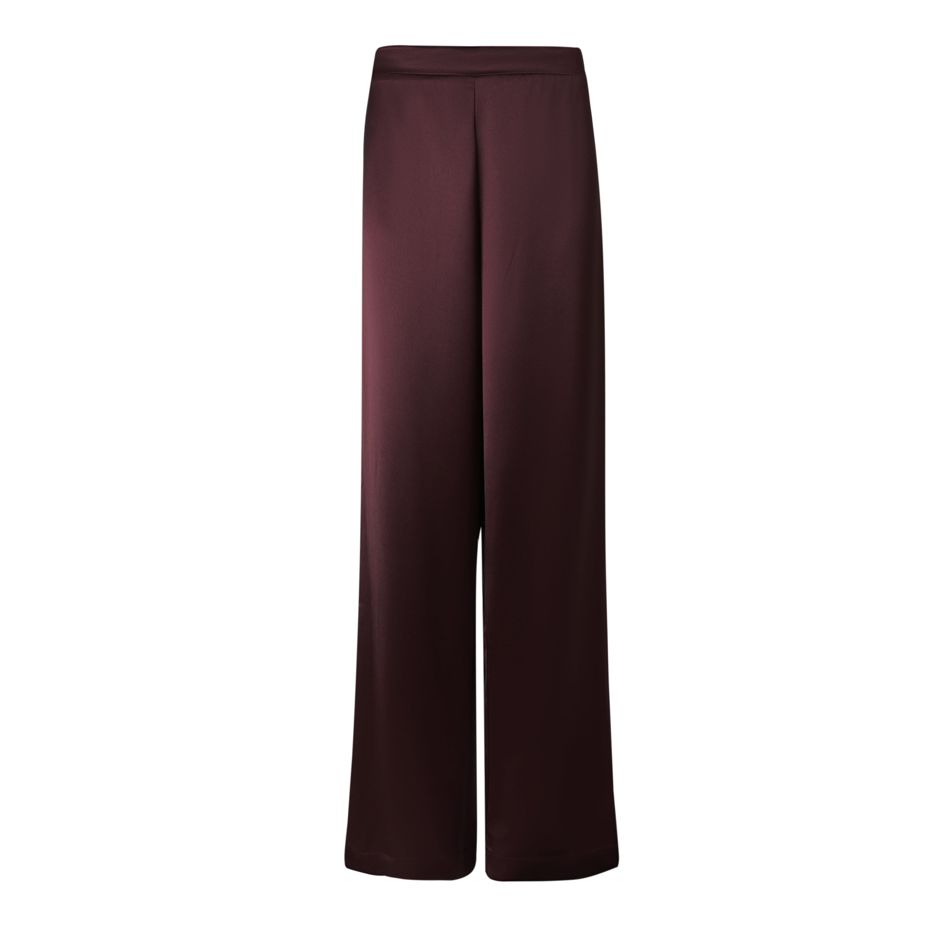 Sylc Designs Womens Merlot Satin Pants