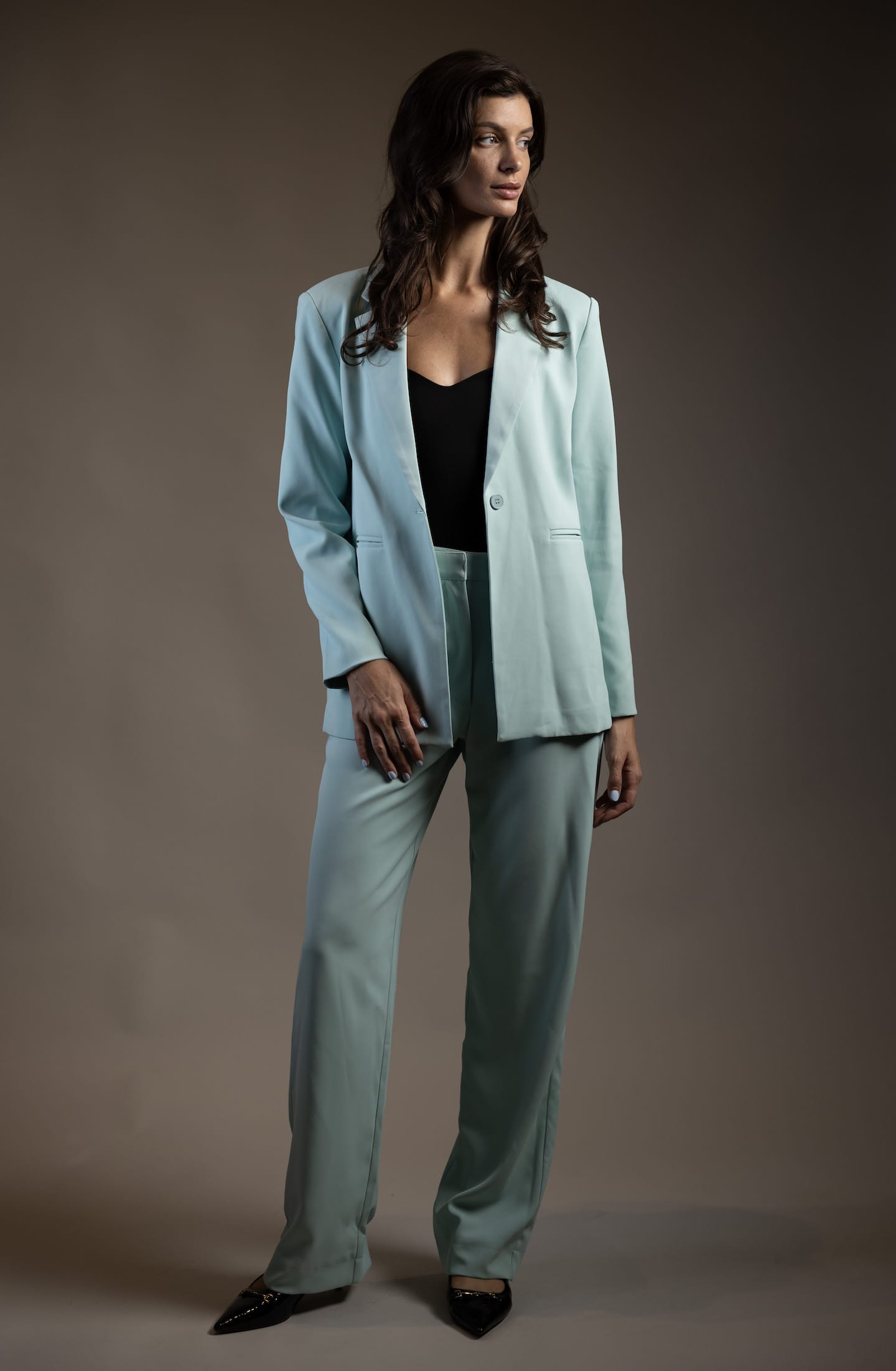 SYLC Designs Womens Mint Suiting Blazer