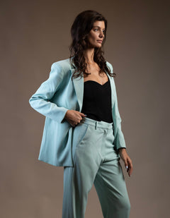 SYLC Designs Womens Mint Suiting Blazer
