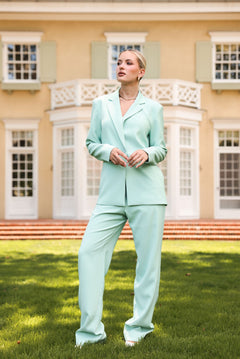 SYLC Designs Womens Mint Suiting Blazer