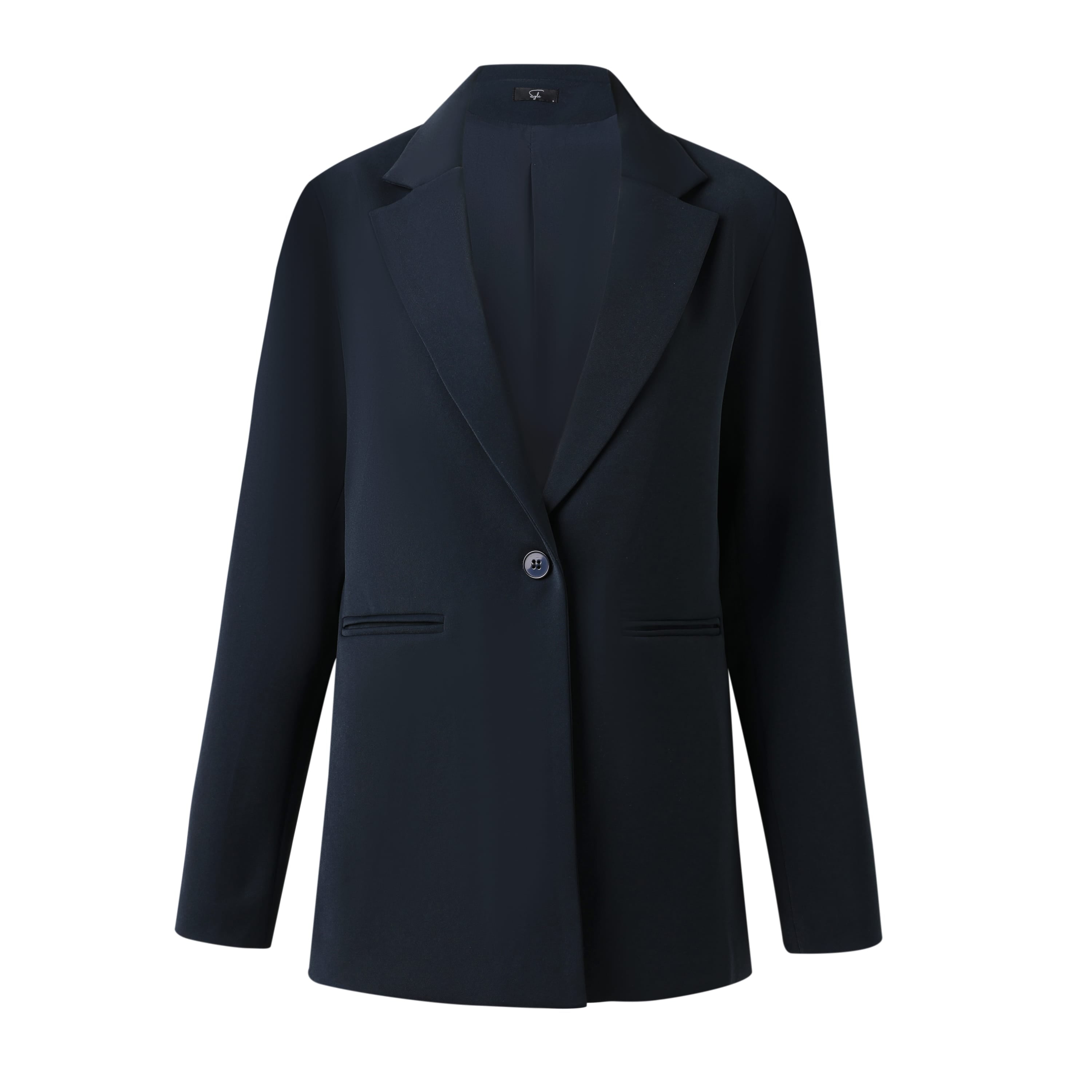 SYLC Designs Womens Navy Suiting Blazer