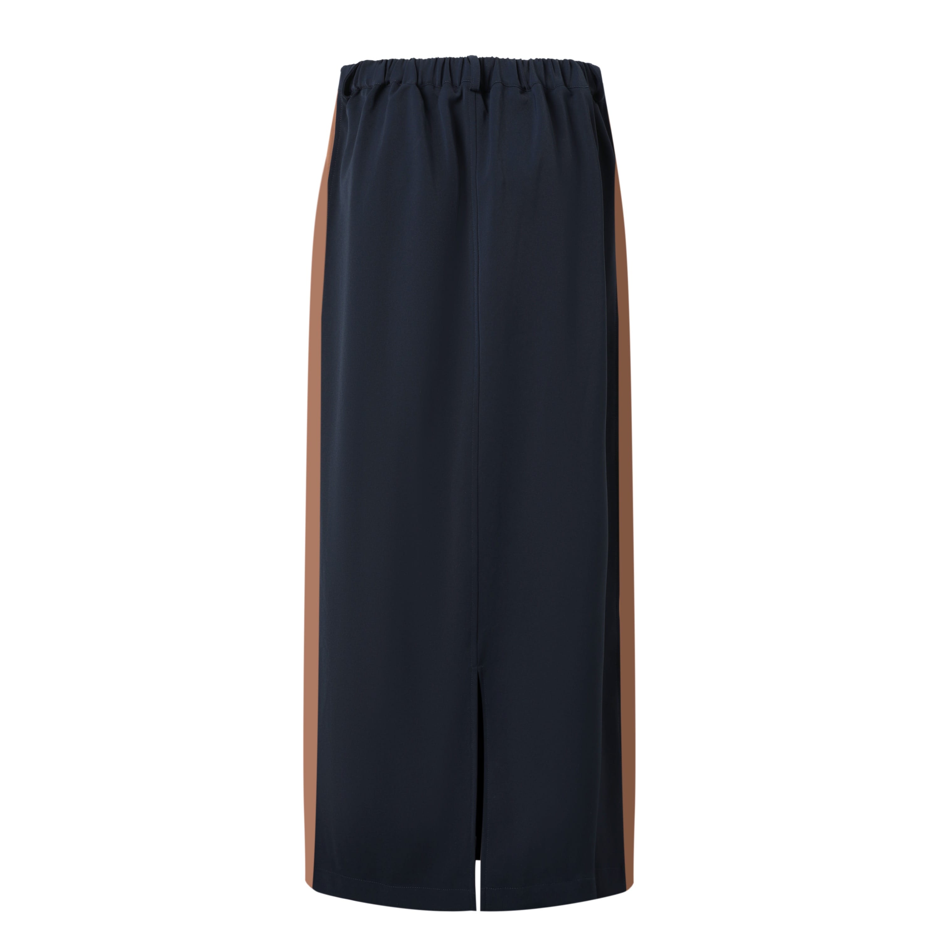 SYLC Designs Womens Navy Suiting Stripe Maxi Skirt