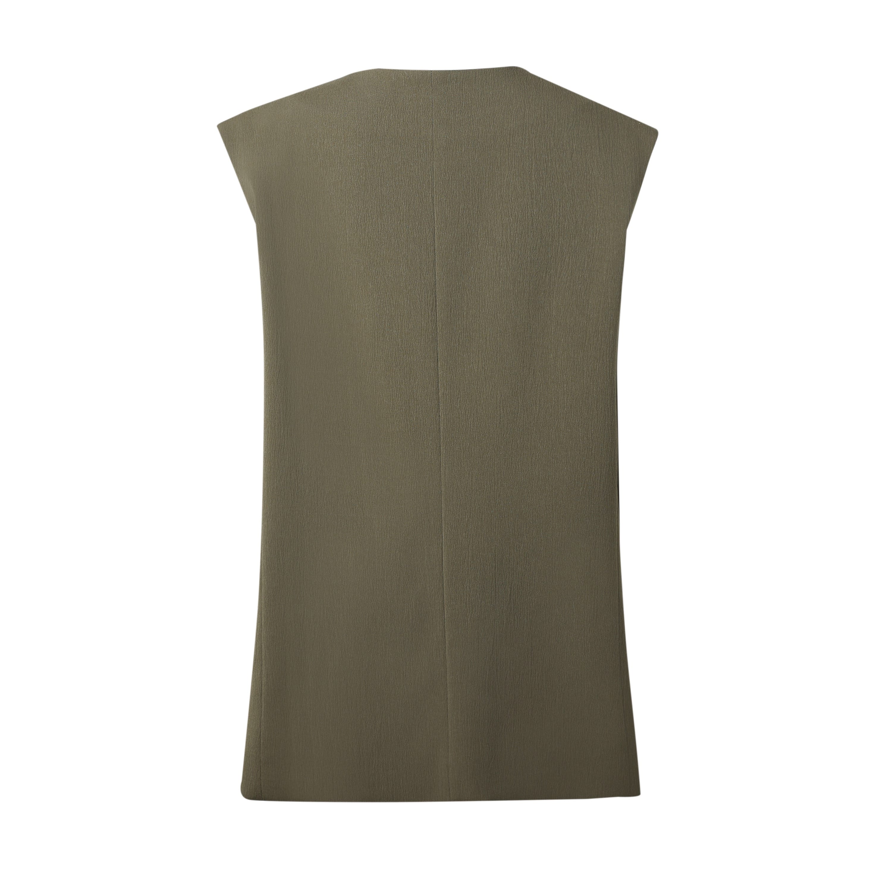 SYLC Designs Womens Olive Green Long Textured Vest