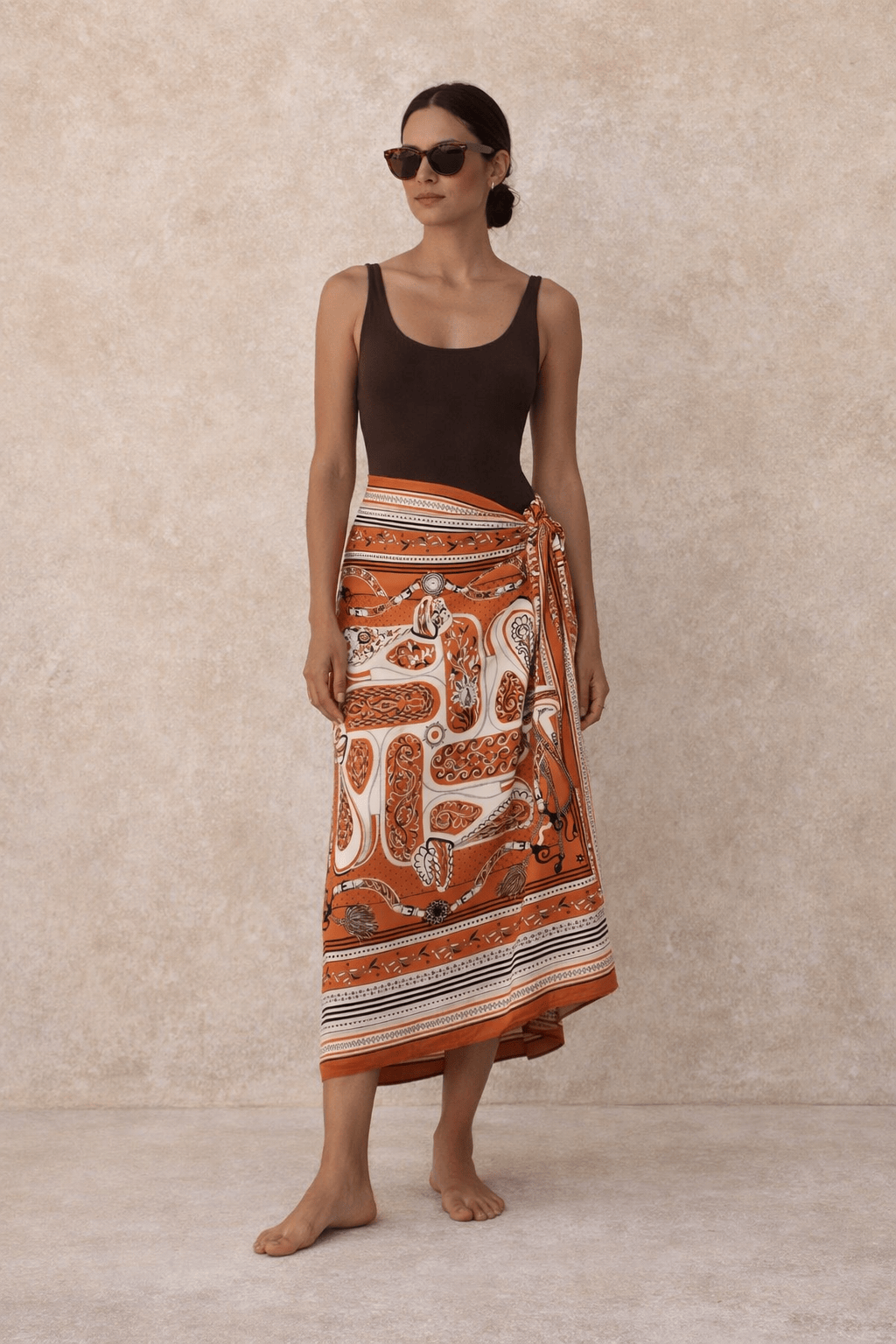 SYLC Designs Womens Printed Long Sarong