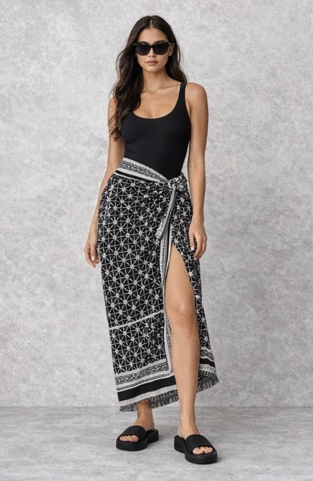 SYLC Designs Womens Printed Long Sarong