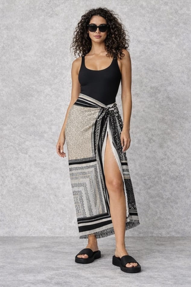 SYLC Designs Womens Printed Long Sarong