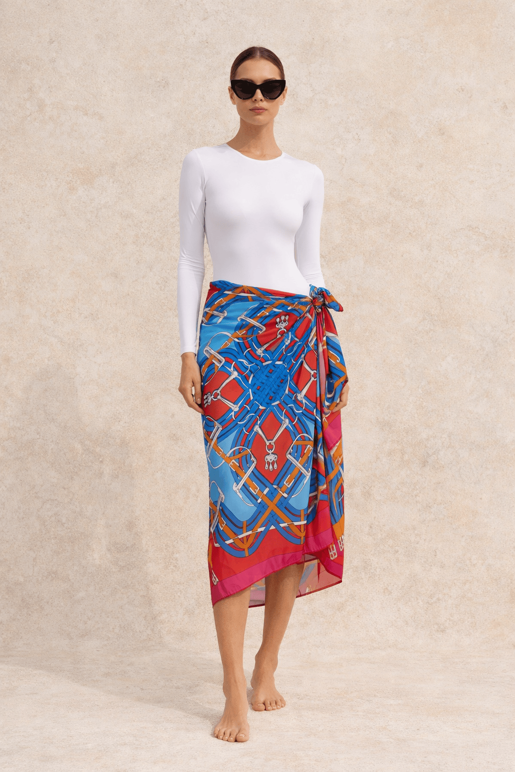 SYLC Designs Womens Printed Long Sarong