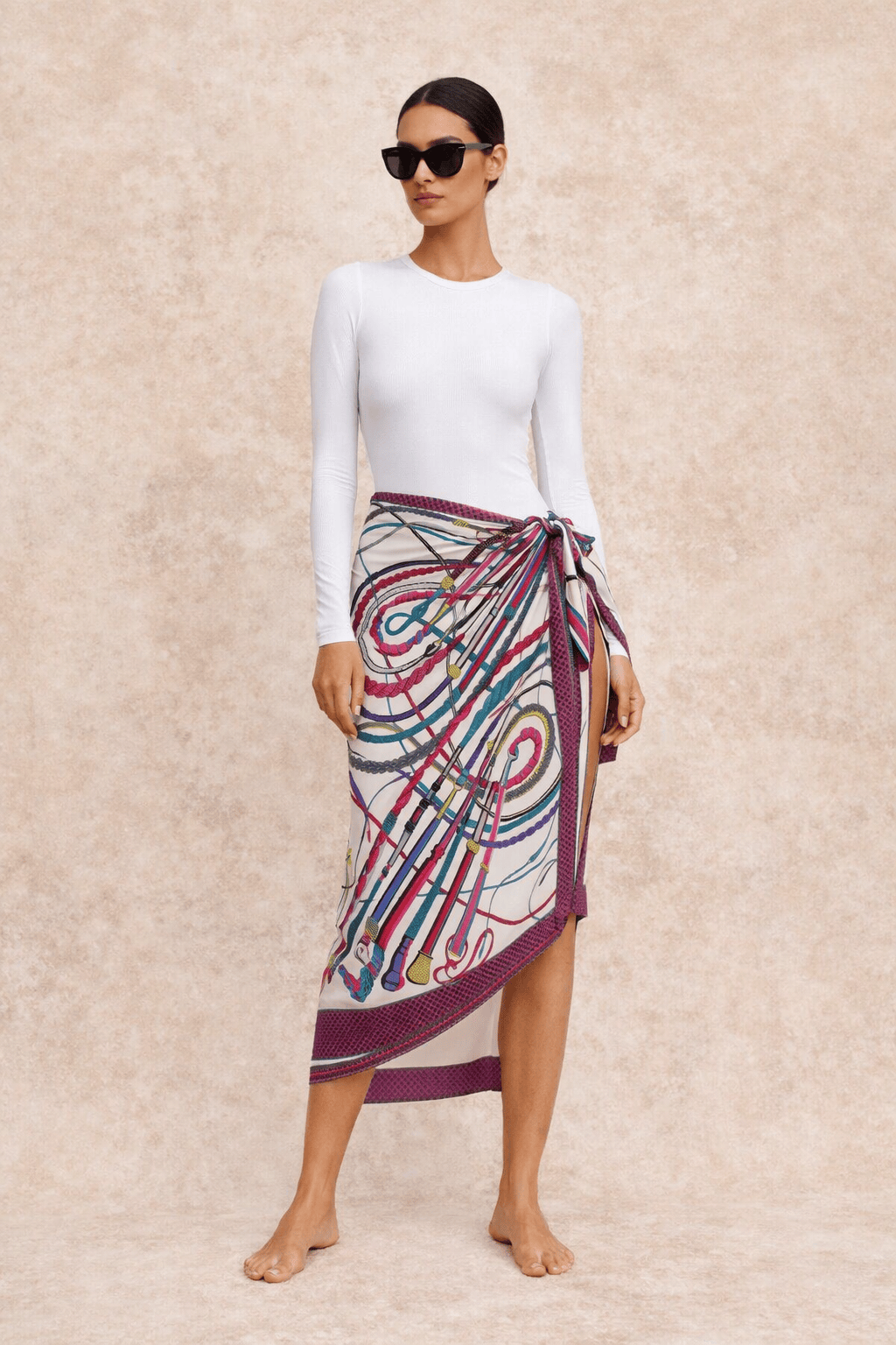 SYLC Designs Womens Printed Long Sarong
