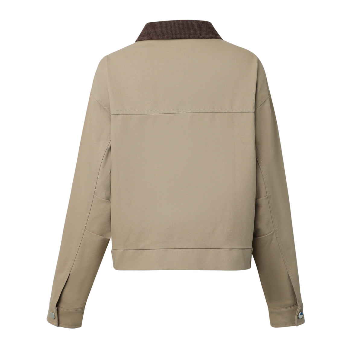 SYLC Designs Womens Tan Canvas Cropped Jacket