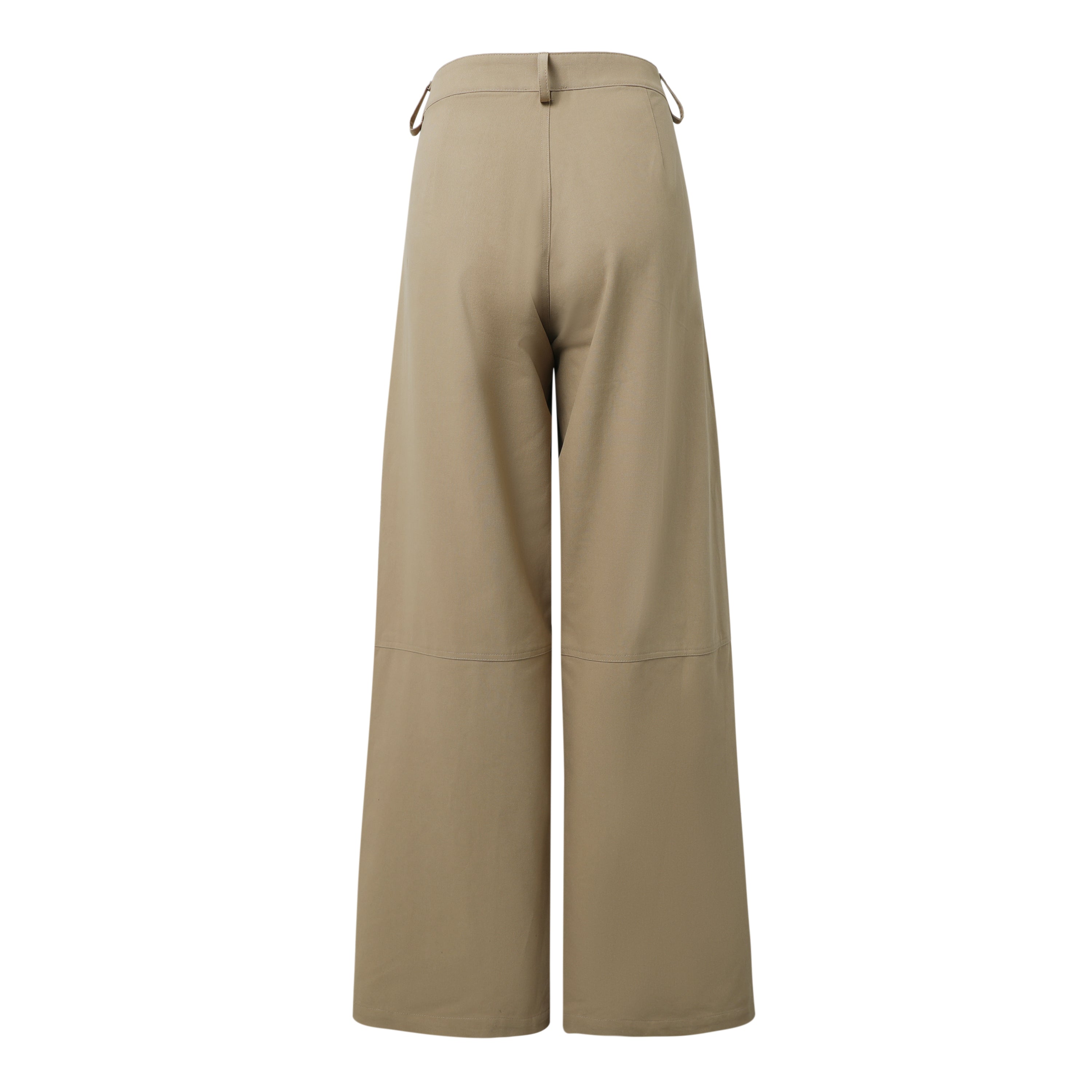 SYLC Designs Womens Tan Canvas Wide Leg Pants