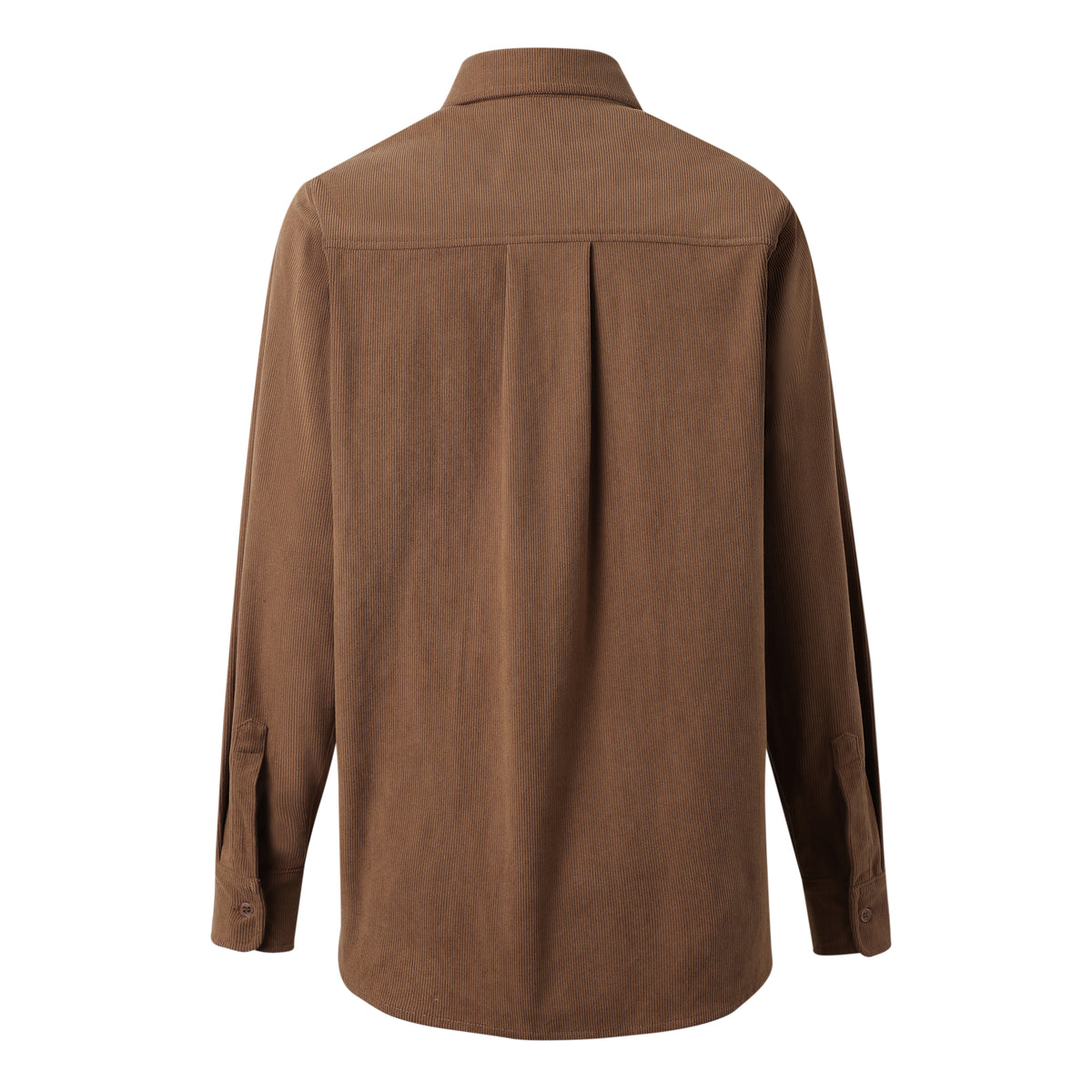 SYLC Designs Womens Tan Corduroy Button Down Shirt