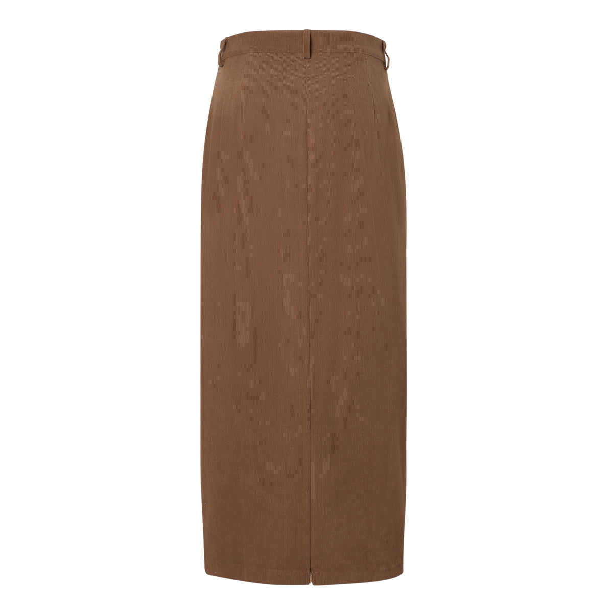 Sylc Designs Womens Tan Corduroy Maxi Skirt