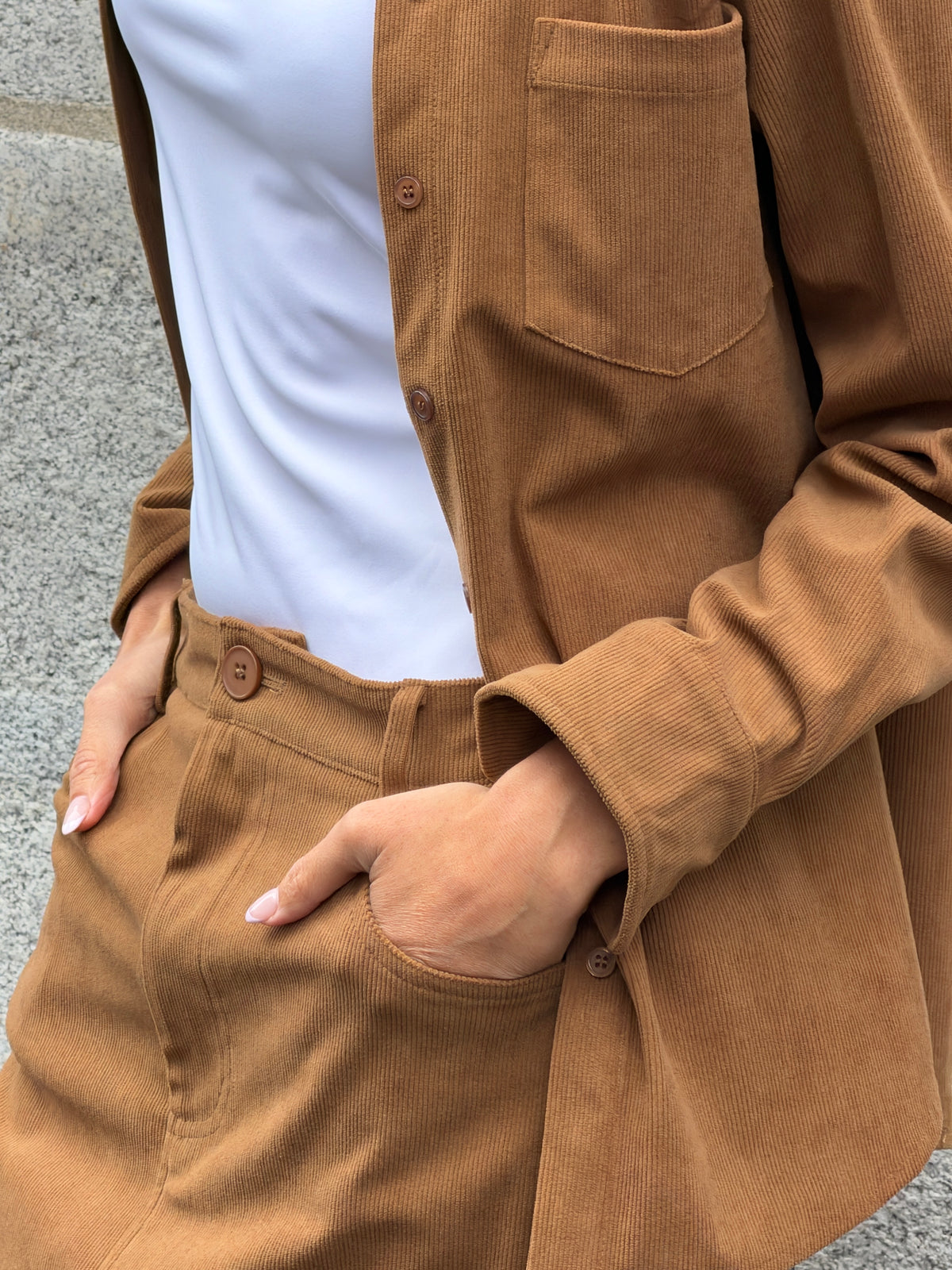 Sylc Designs Womens Tan Corduroy Maxi Skirt